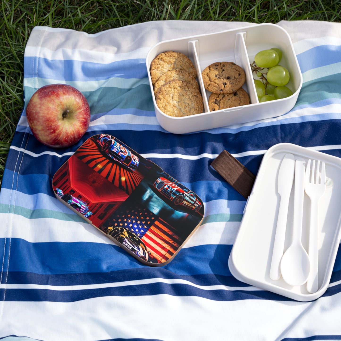 Bento Lunch Box Macro Bugatti American Flag 5