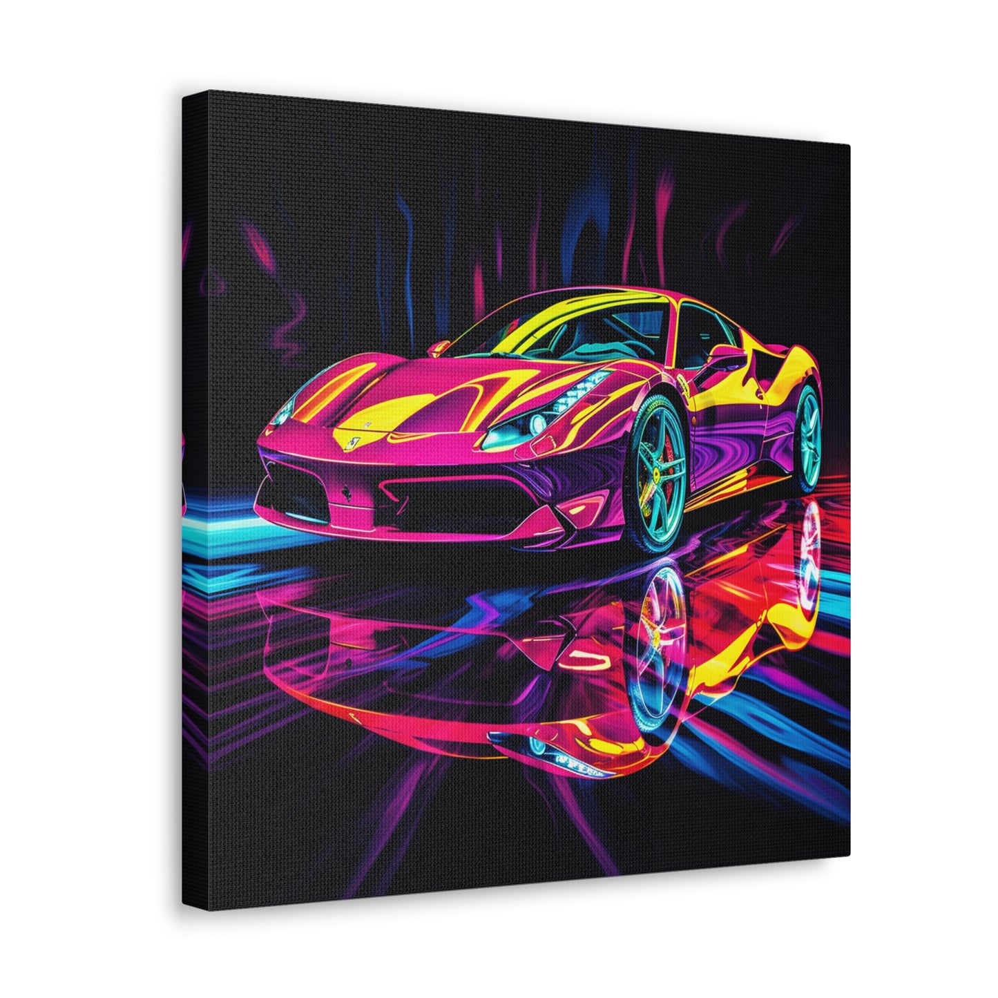 Canvas Gallery Wraps Pink Ferrari Macro 2