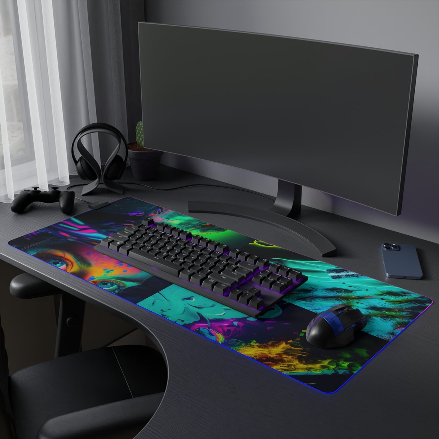 LED Gaming Mouse Pad Florescent Glow 5