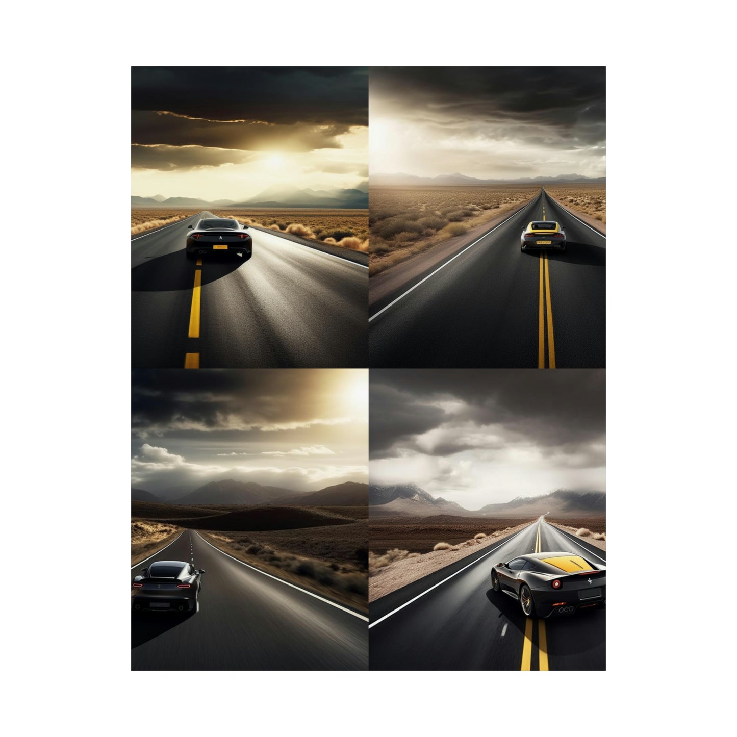 Premium Matte Vertical Posters Ferrari Road 5