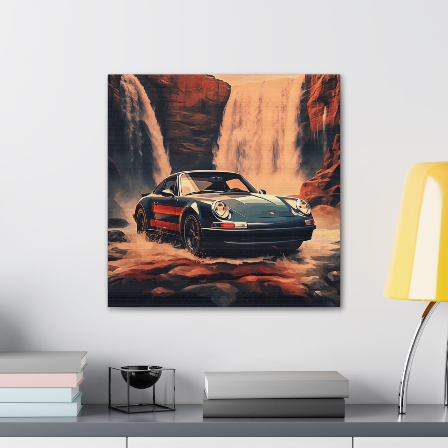 Canvas Gallery Wraps American Flag Porsche Abstract 3