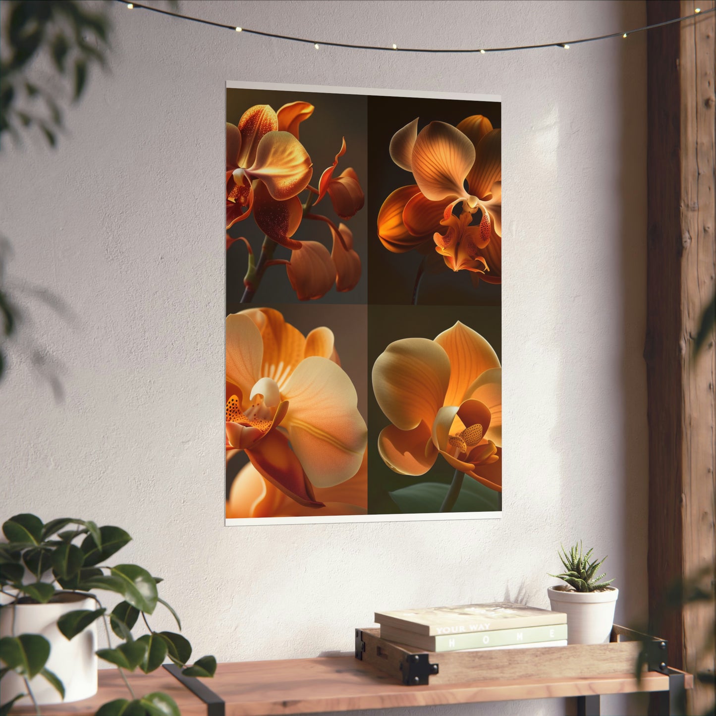 Premium Matte Vertical Posters Orange Orchid 5