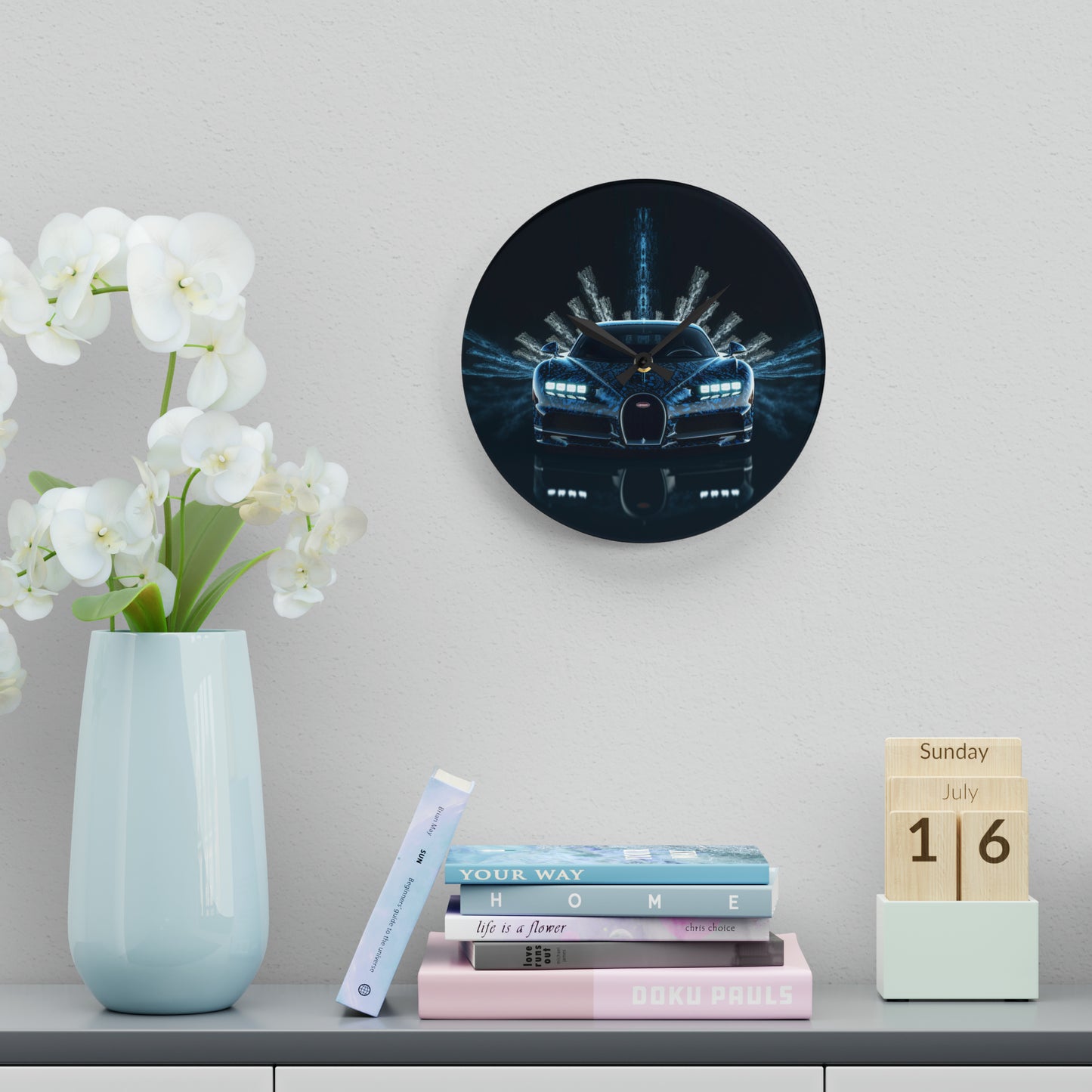 Acrylic Wall Clock Hyper Bugatti 2