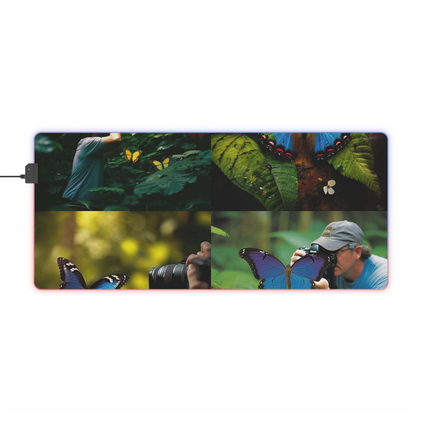 LED Gaming Mouse Pad Jungle Butterfly 5