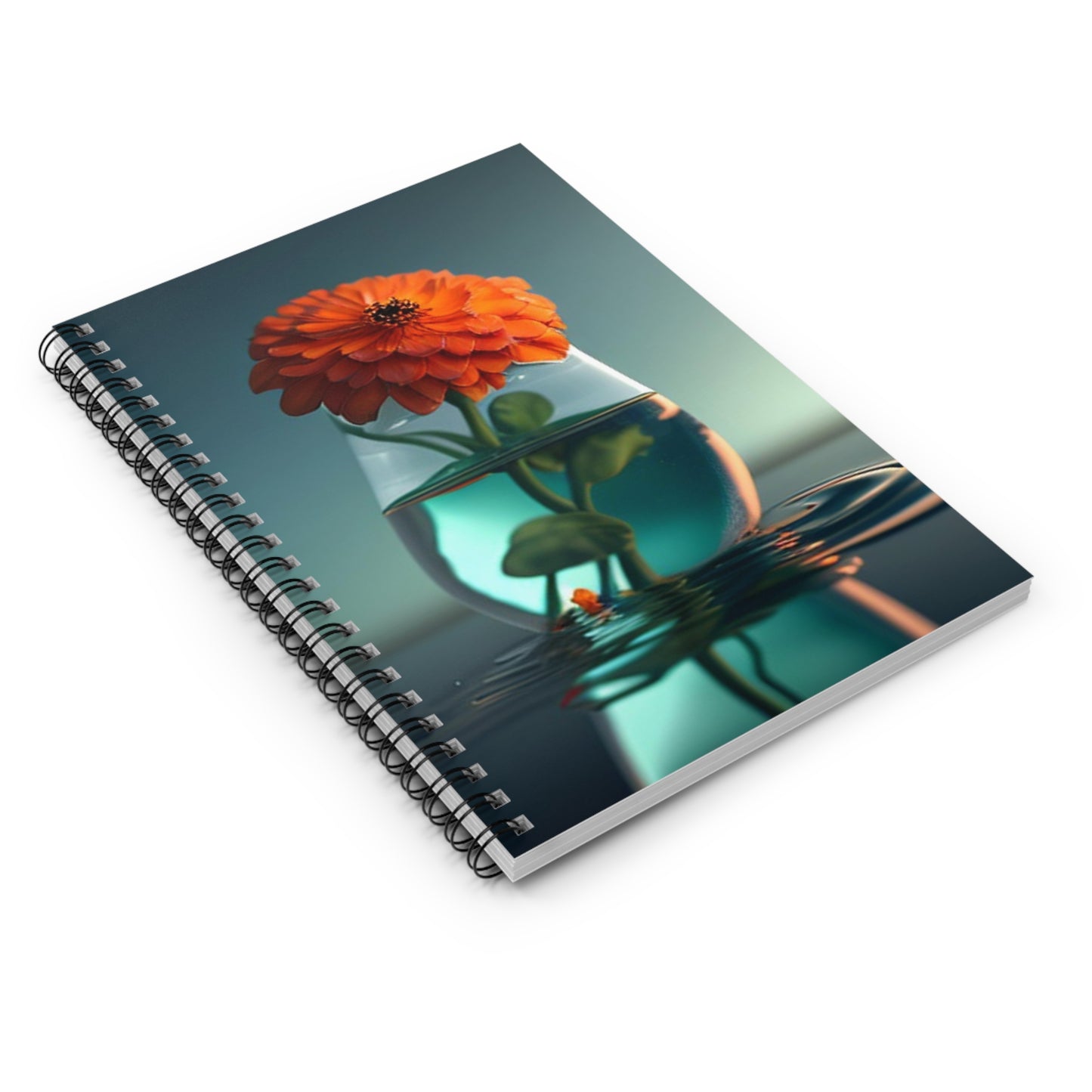 Spiral Notebook - Ruled Line Orange Zinnia 1