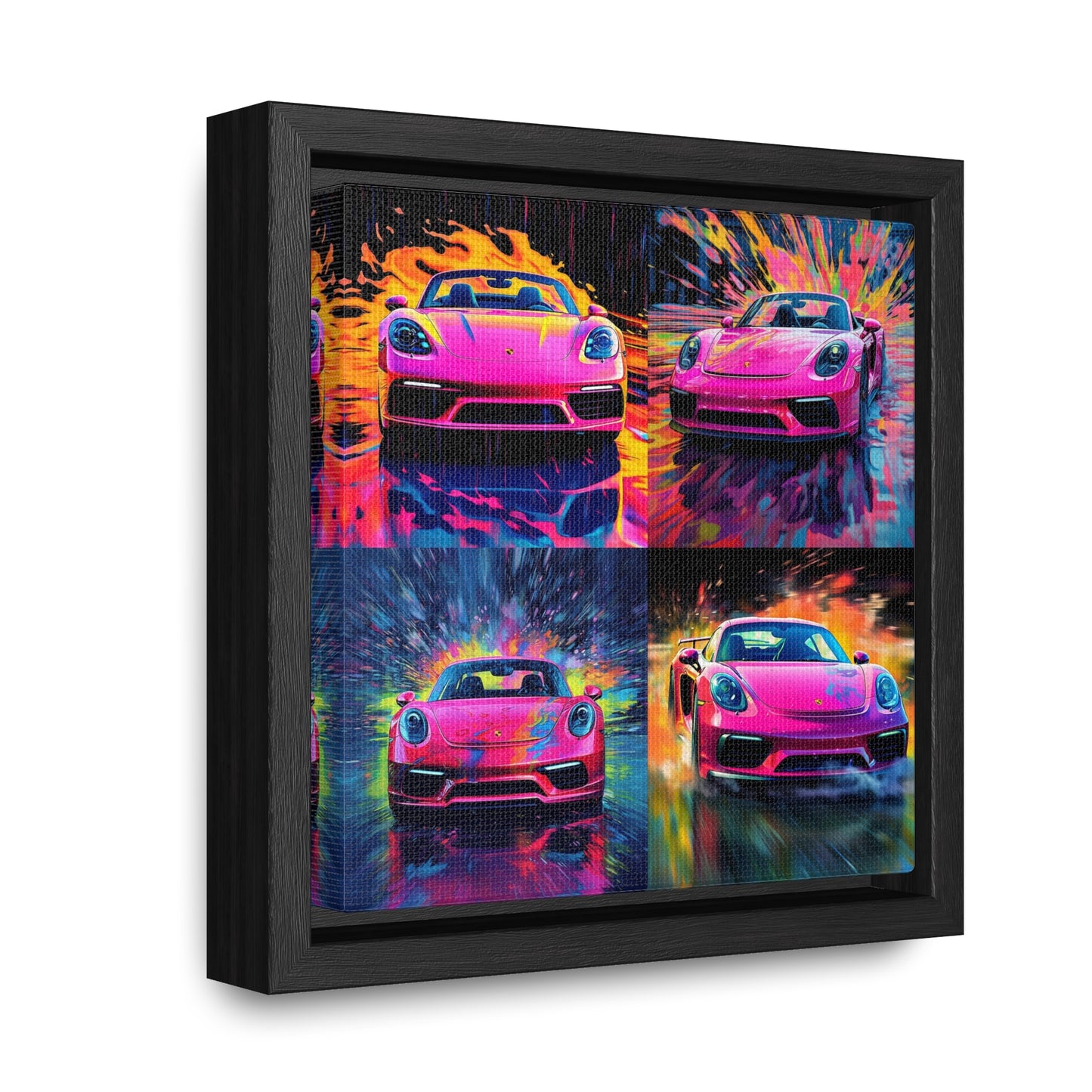 Gallery Canvas Wraps, Square Frame Pink Porsche water fusion 5