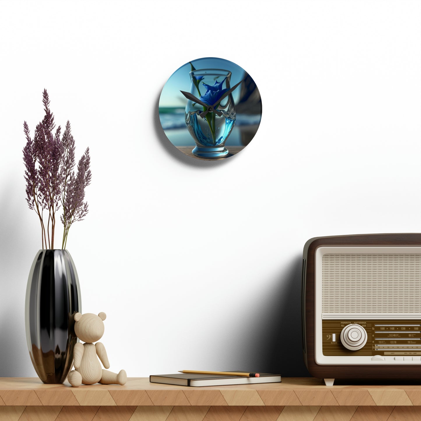 Acrylic Wall Clock The Bluebell 2