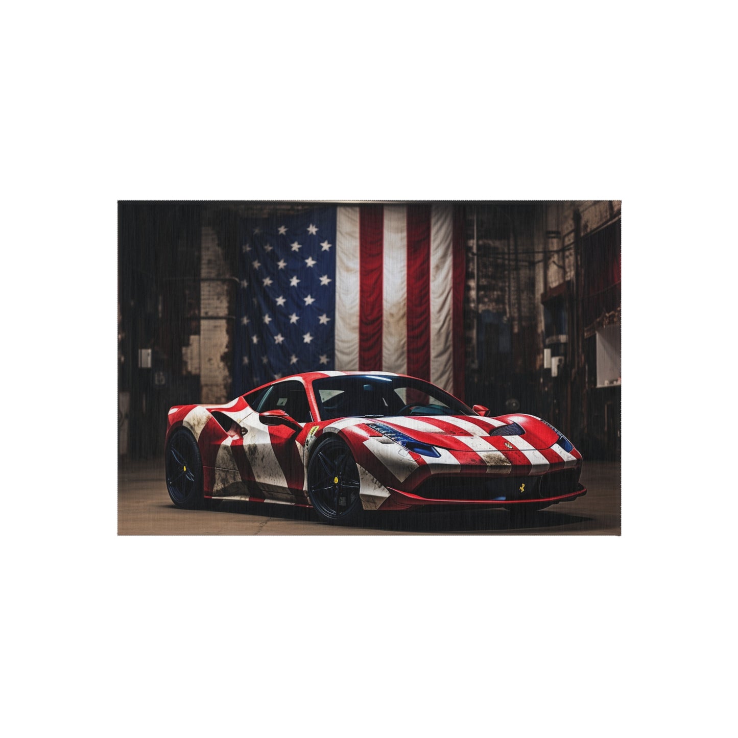 Outdoor Rug  American Flag Farrari 2