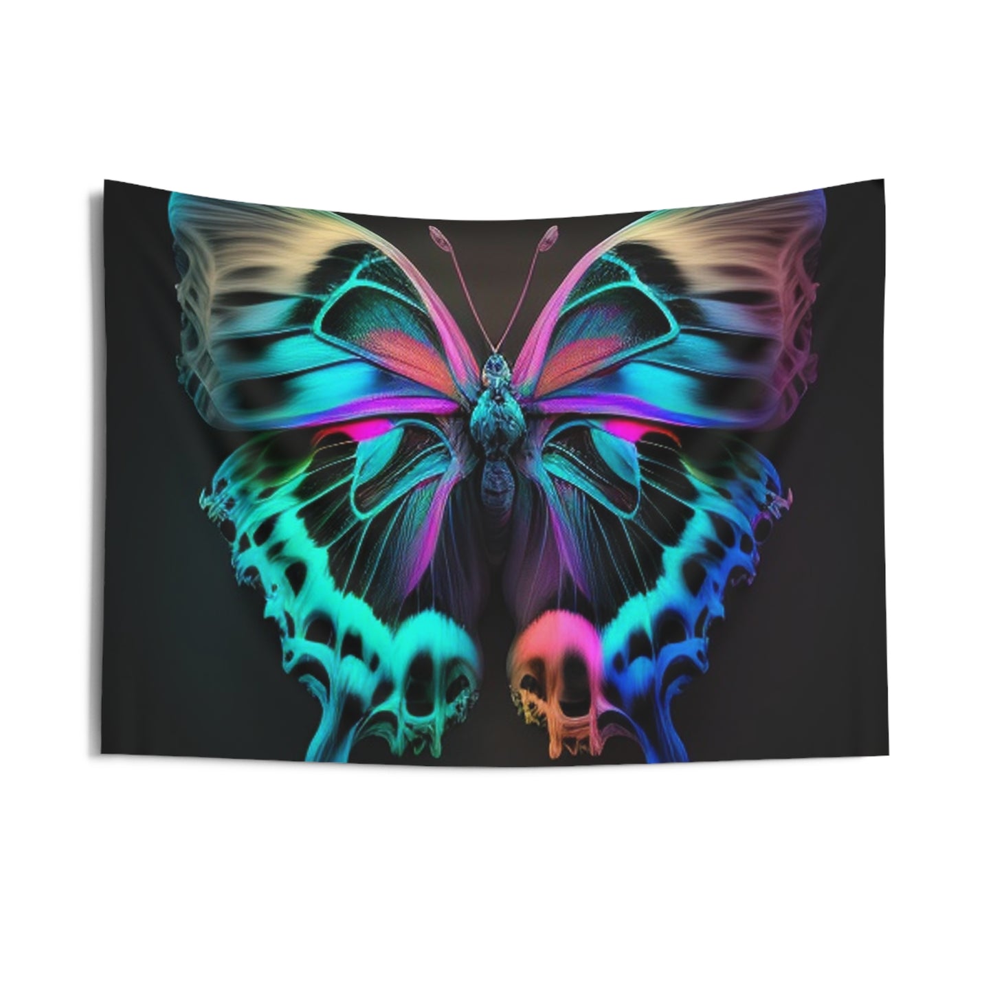 Indoor Wall Tapestries Neon Butterfly Fusion 2