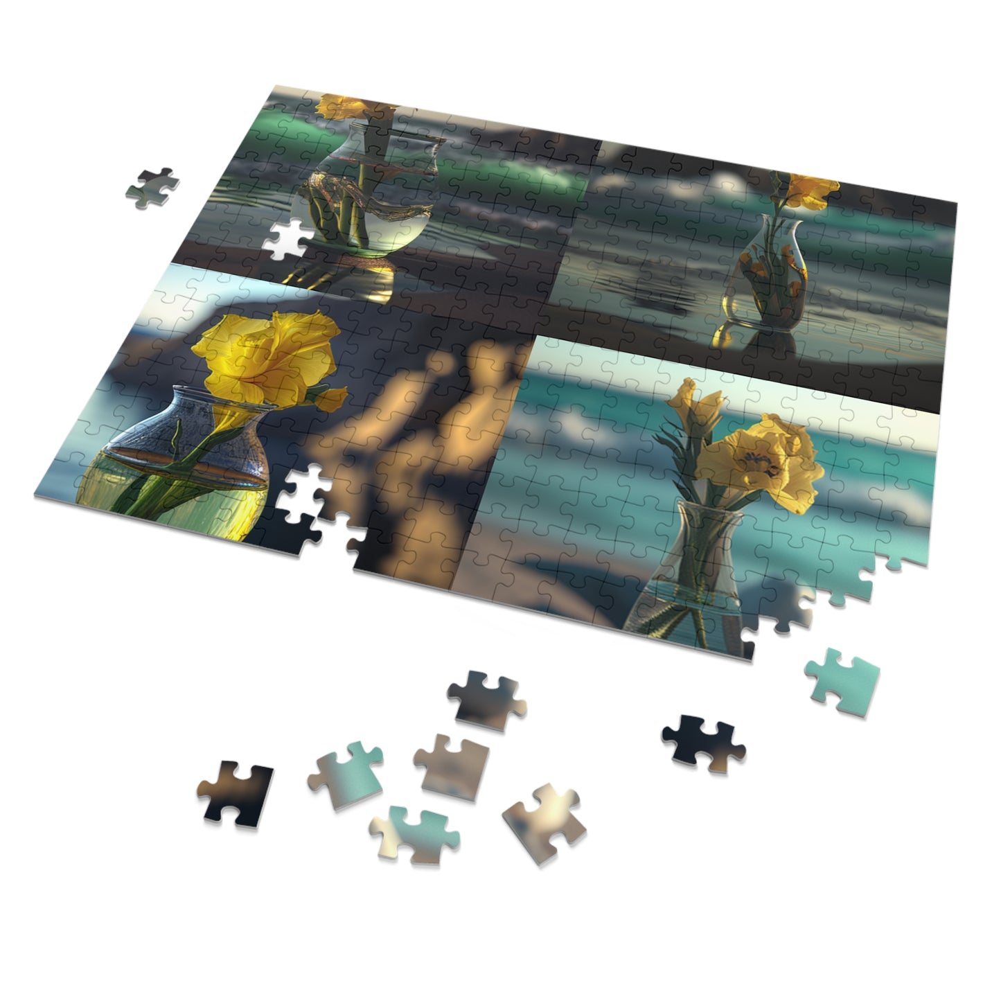 Jigsaw Puzzle (30, 110, 252, 500,1000-Piece) Yellow Gladiolus glass 5
