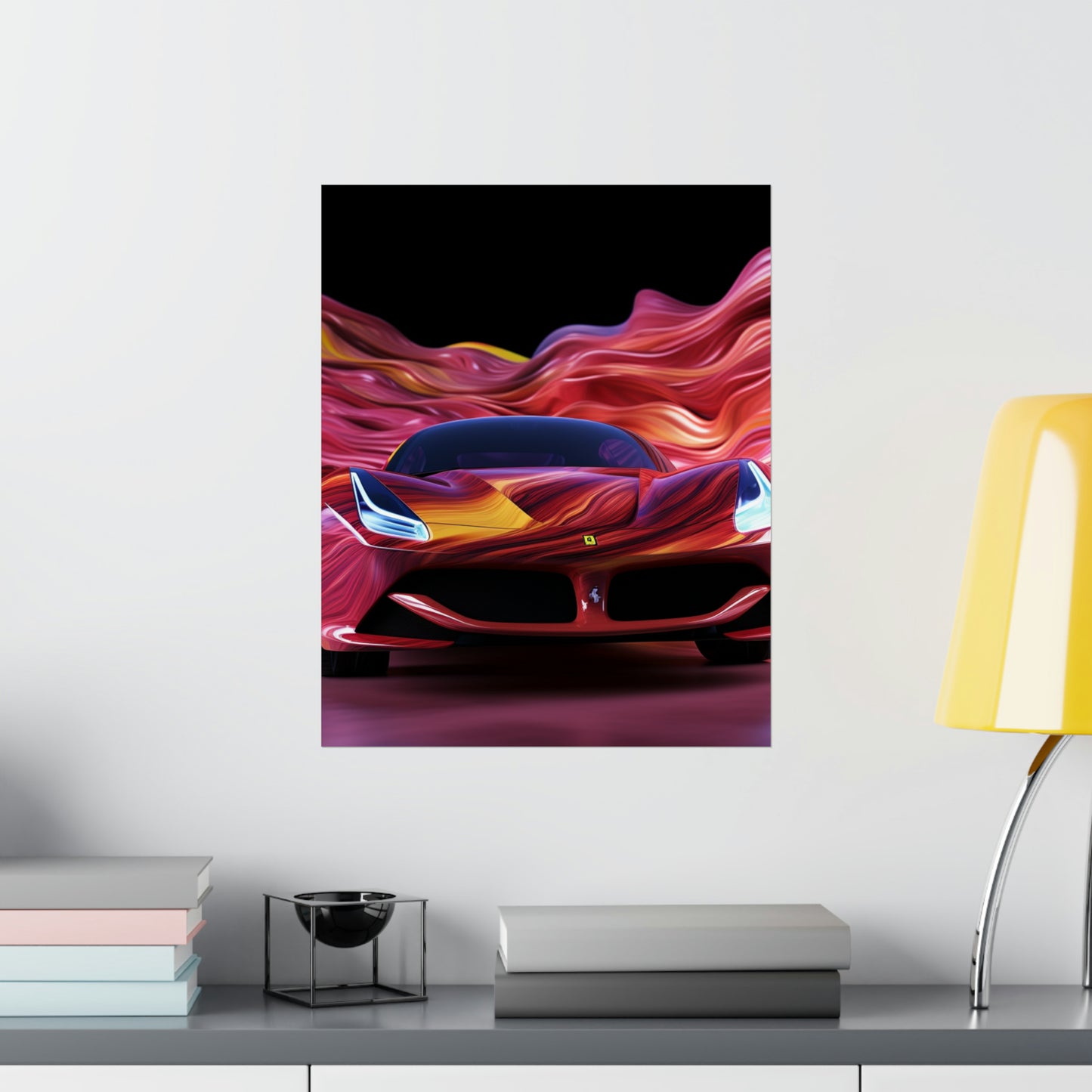 Premium Matte Vertical Posters Ferrari Water Fusion 3