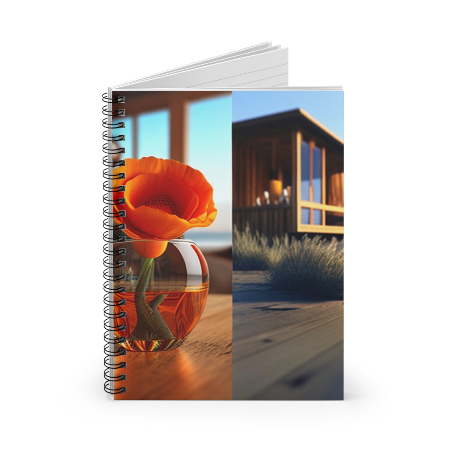 Spiral Notebook - Ruled Line Poppy in a Glass Vase 3