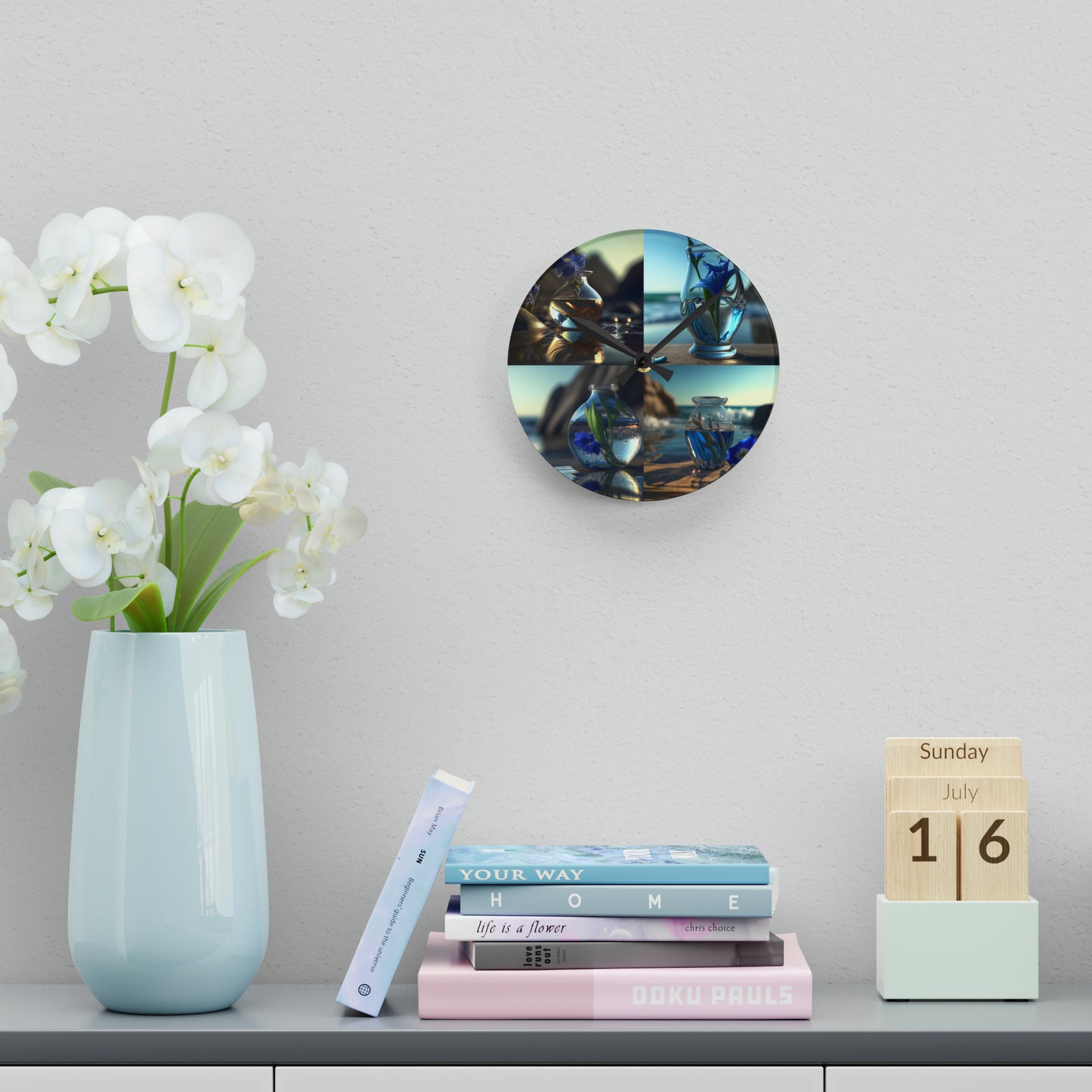 Acrylic Wall Clock The Bluebell 5