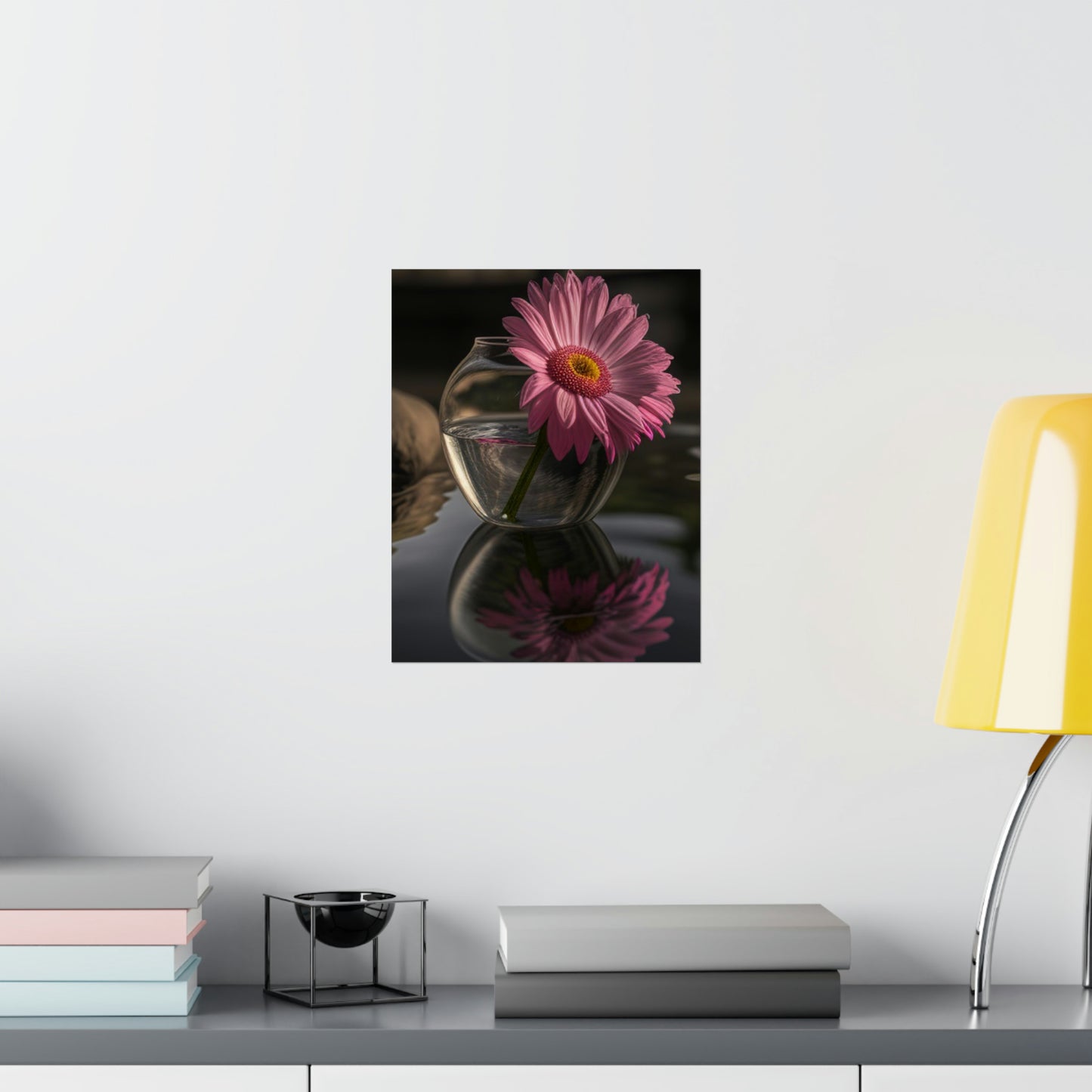 Premium Matte Vertical Posters Pink Daisy 2