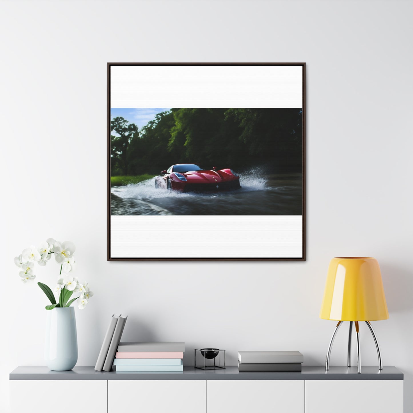 Gallery Canvas Wraps, Square Frame Water Ferrari Splash 1