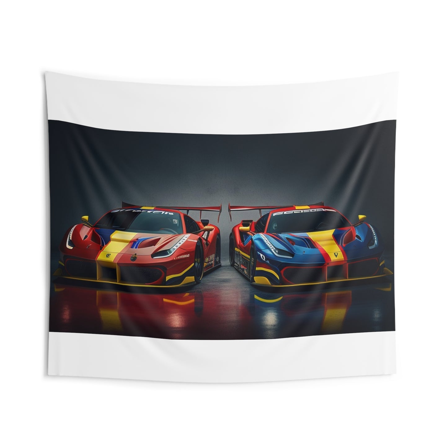 Indoor Wall Tapestries Ferrari Red Blue 4