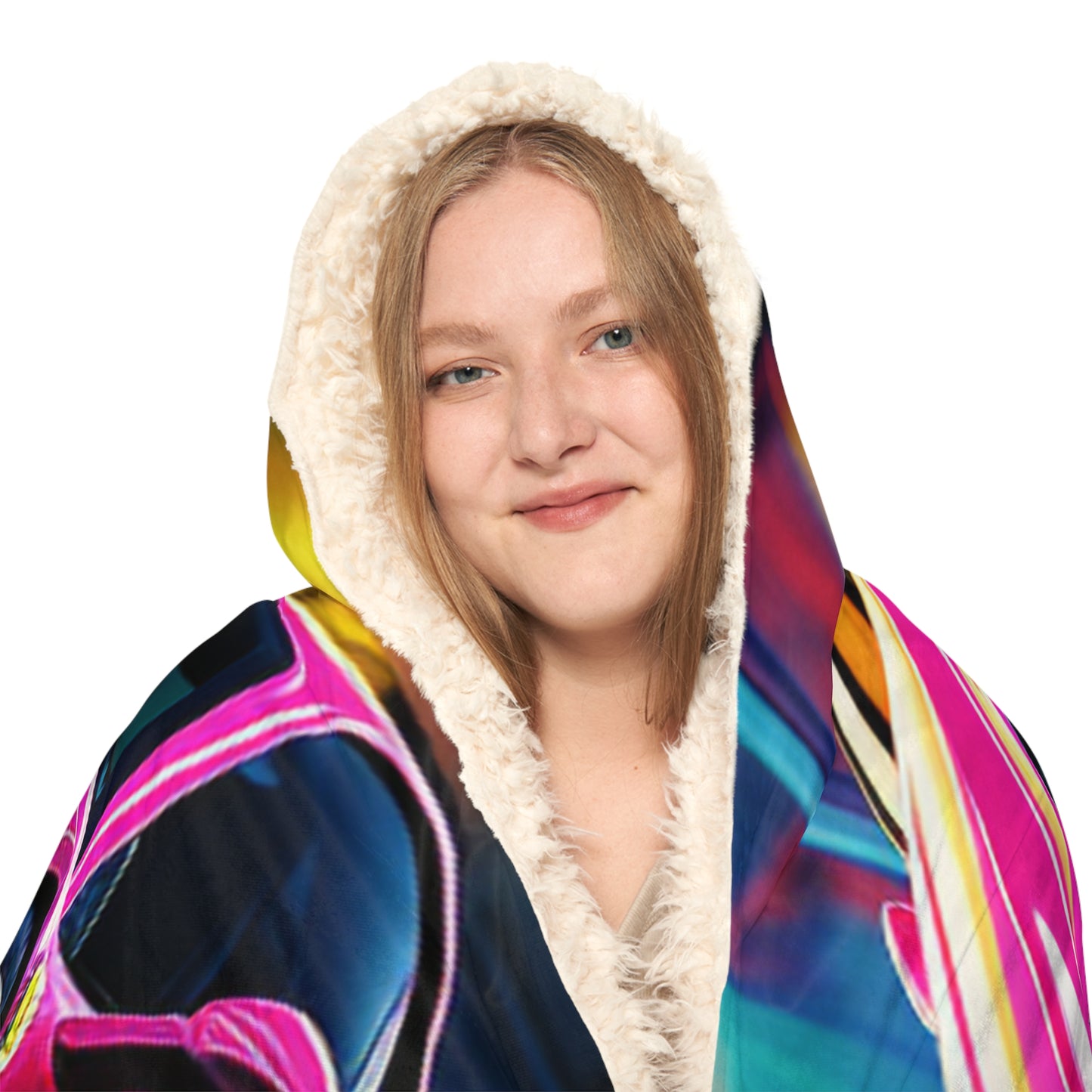 Snuggle Hooded Blanket Pink Macro Ferrari 4