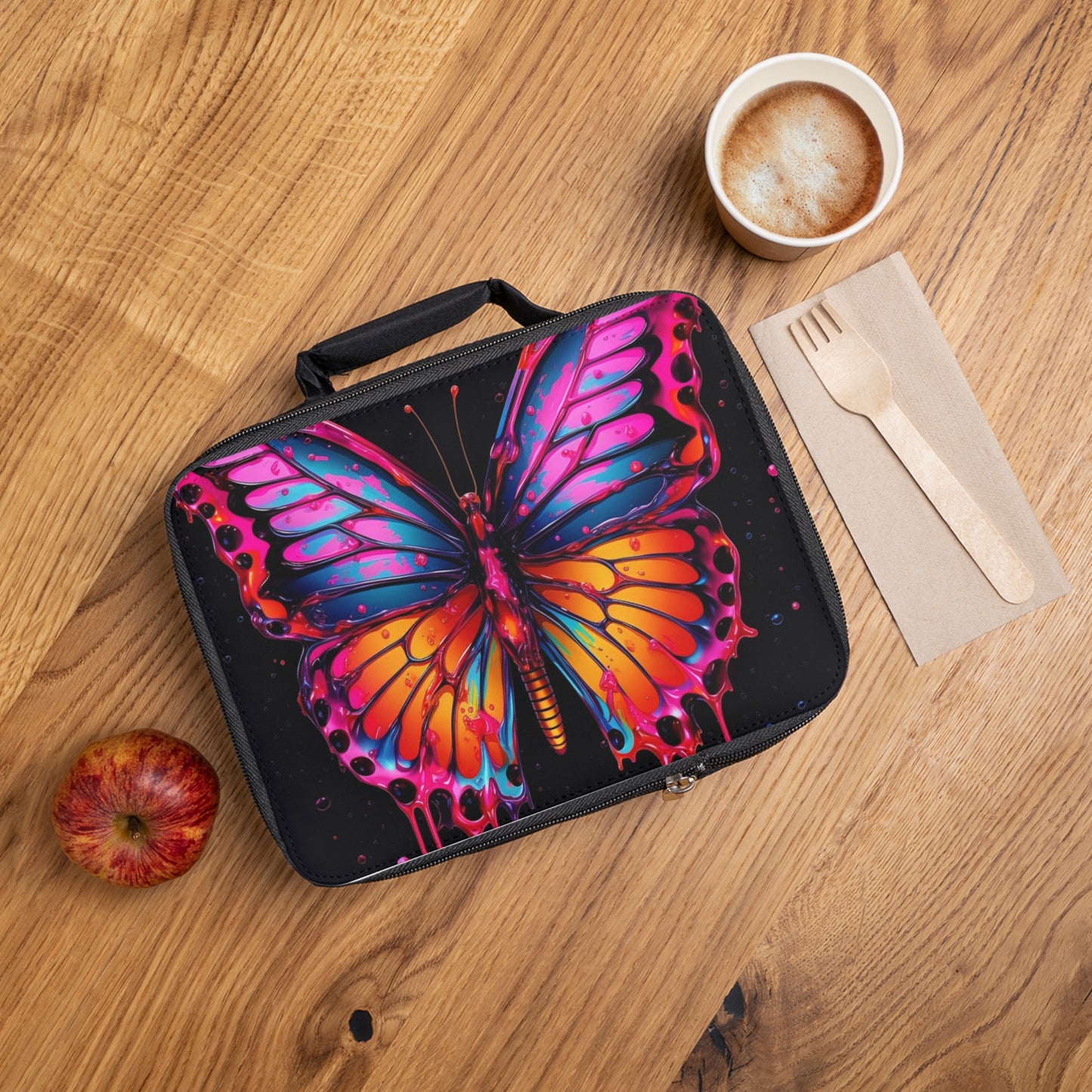 Lunch Bag Pink Butterfly Flair 1