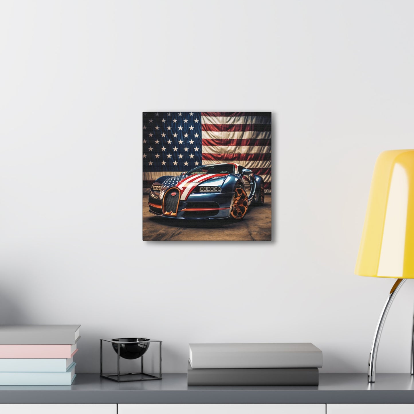 Canvas Gallery Wraps Bugatti Flag American 4