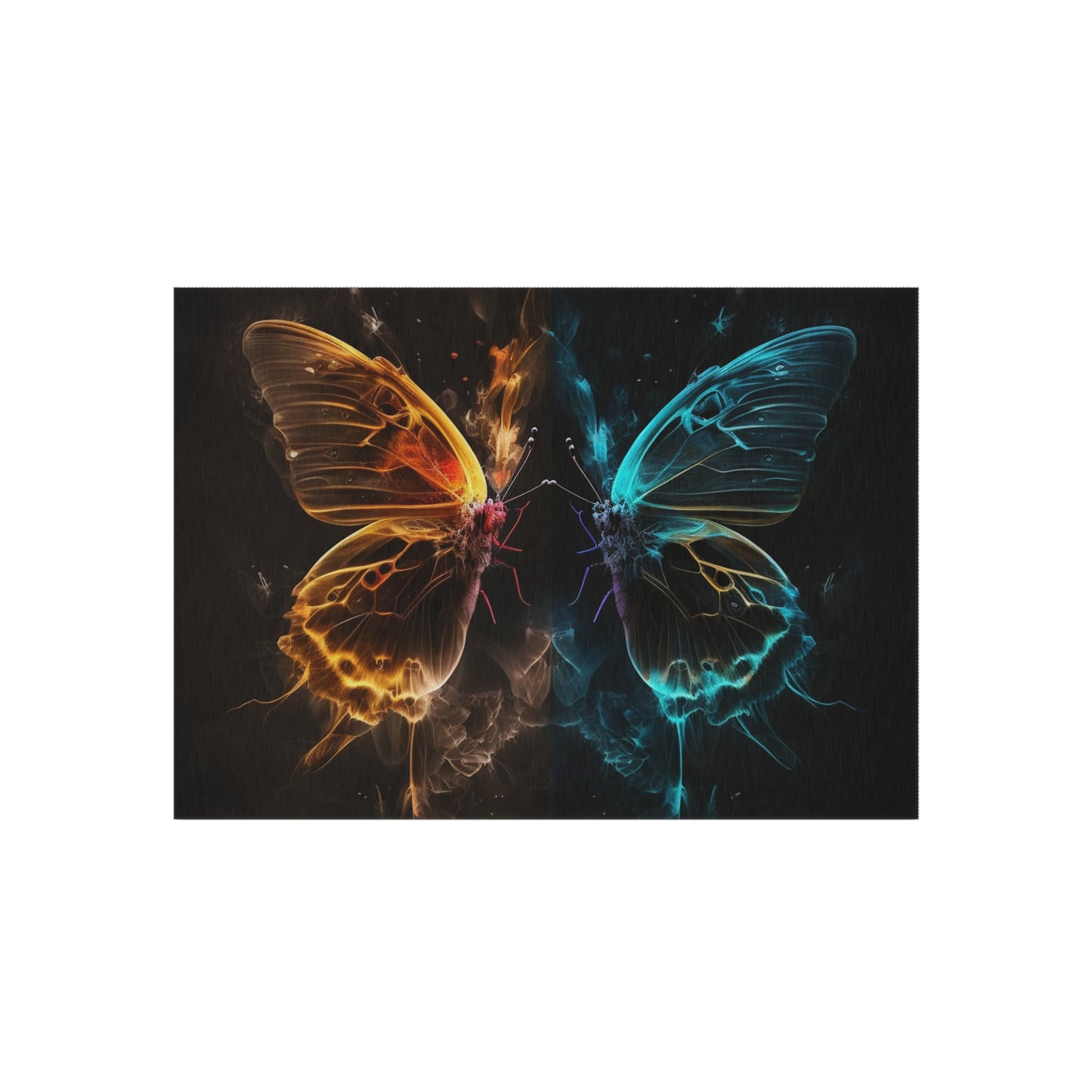 Outdoor Rug  Kiss Neon Butterfly 7