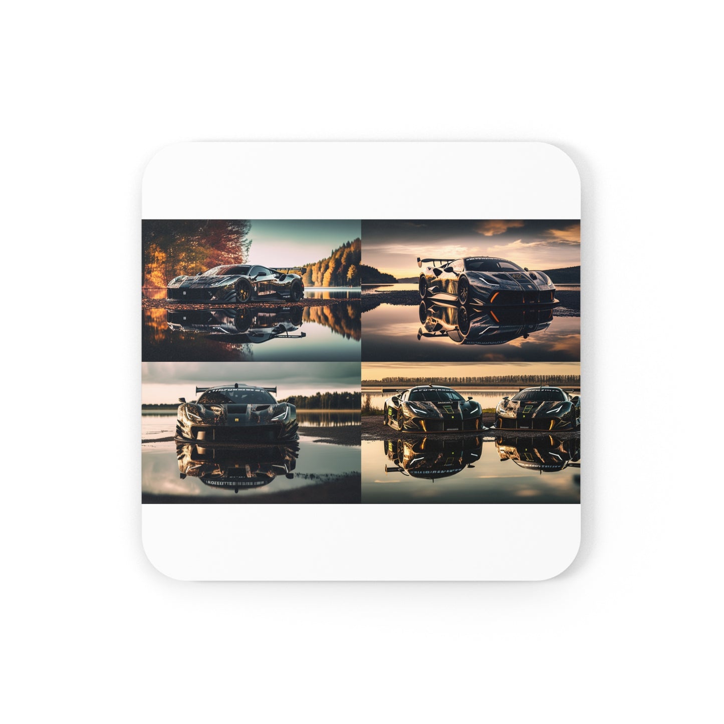 Corkwood Coaster Set Ferrari Lake 5