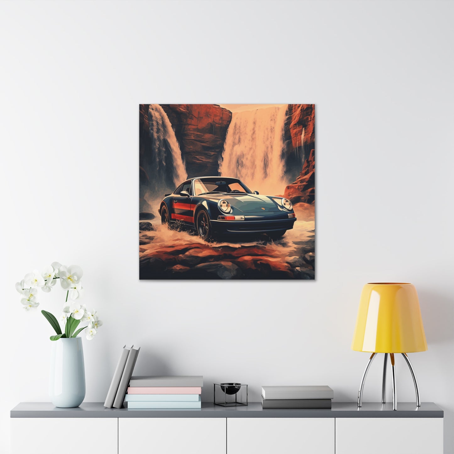 Canvas Gallery Wraps American Flag Porsche Abstract 3