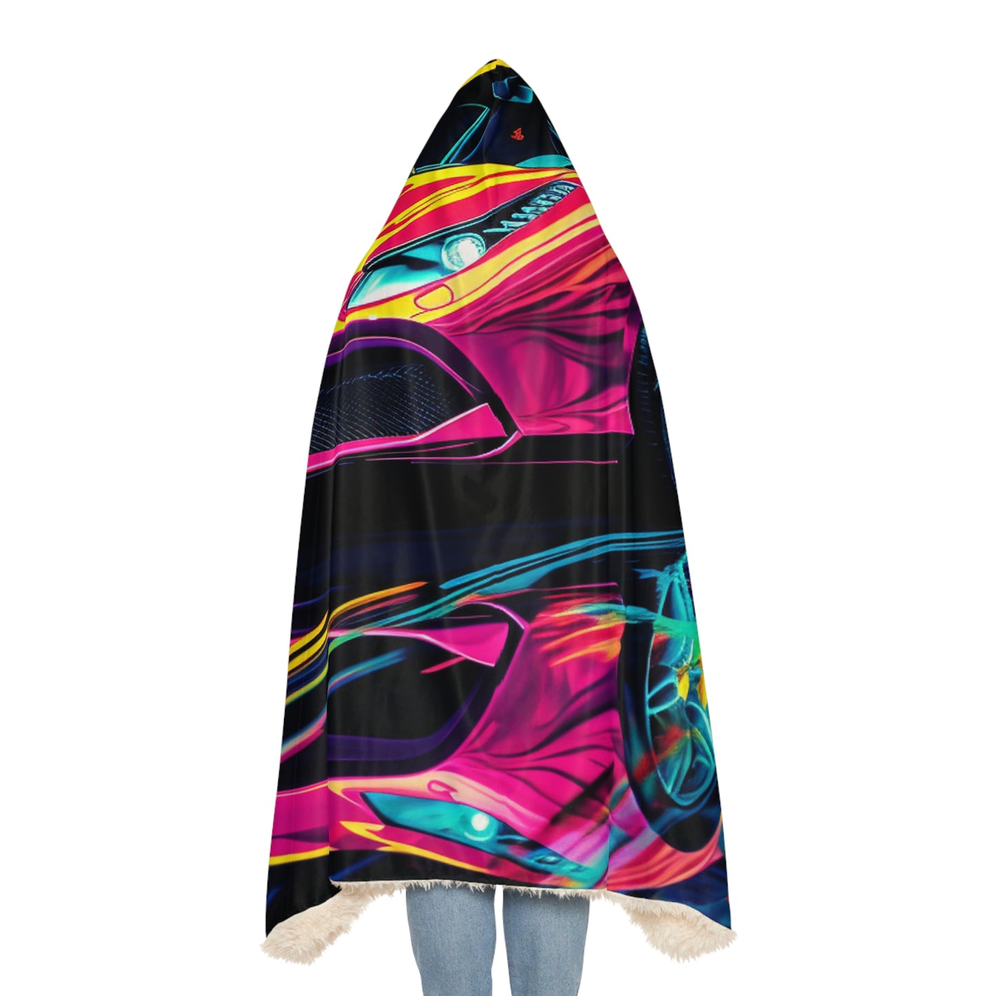 Snuggle Hooded Blanket Pink Ferrari Macro 1