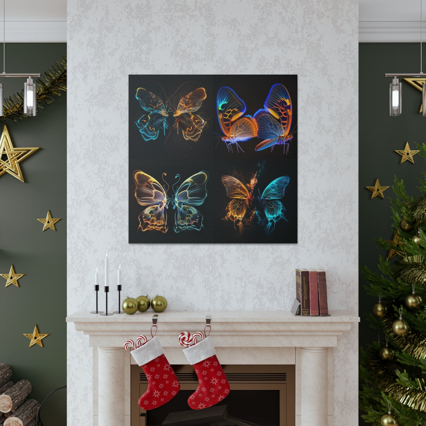 Canvas Gallery Wraps Neon Glo Butterfly 5