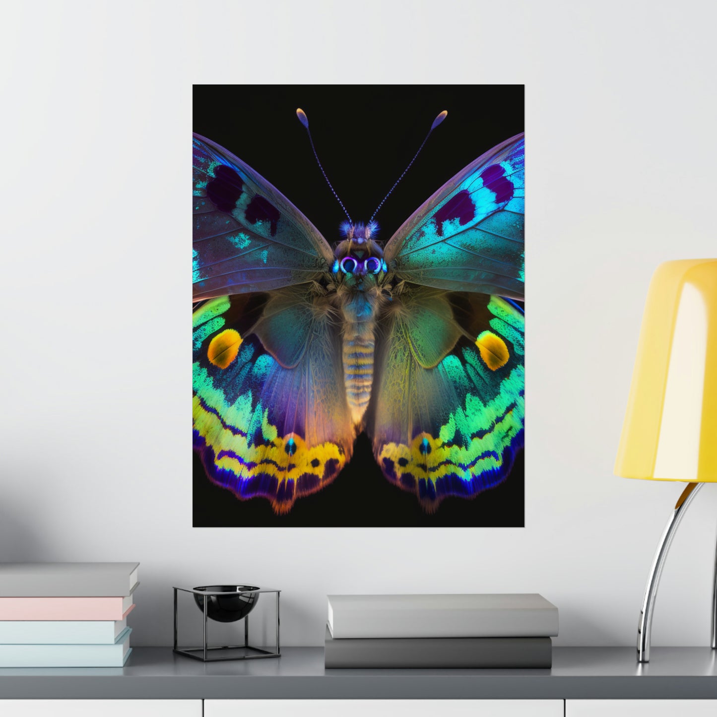 Premium Matte Vertical Posters Neon Hue Butterfly 4