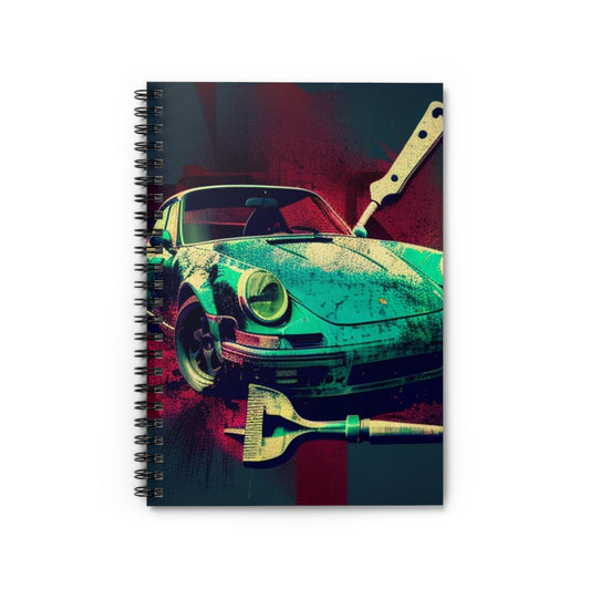 Spiral Notebook - Ruled Line Porsche Abstract 4