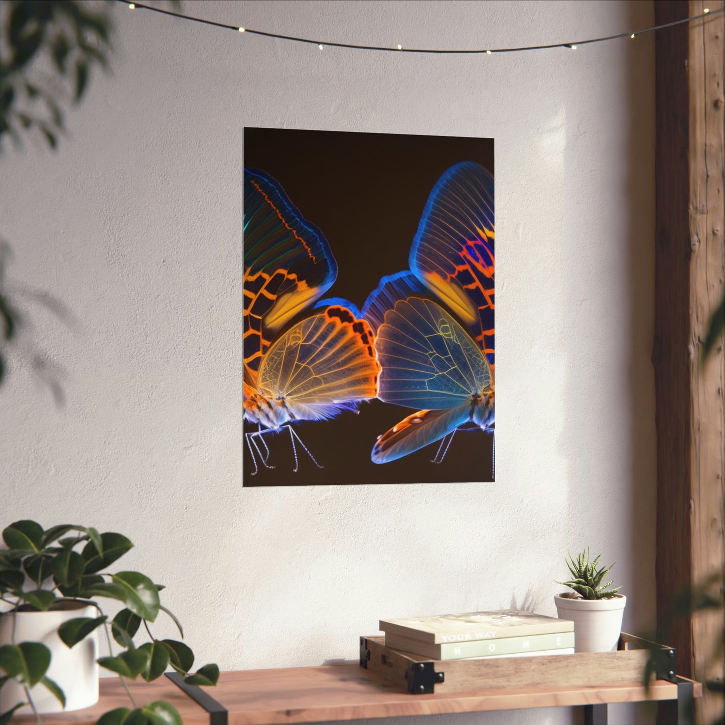 Premium Matte Vertical Posters Neon Glo Butterfly 2