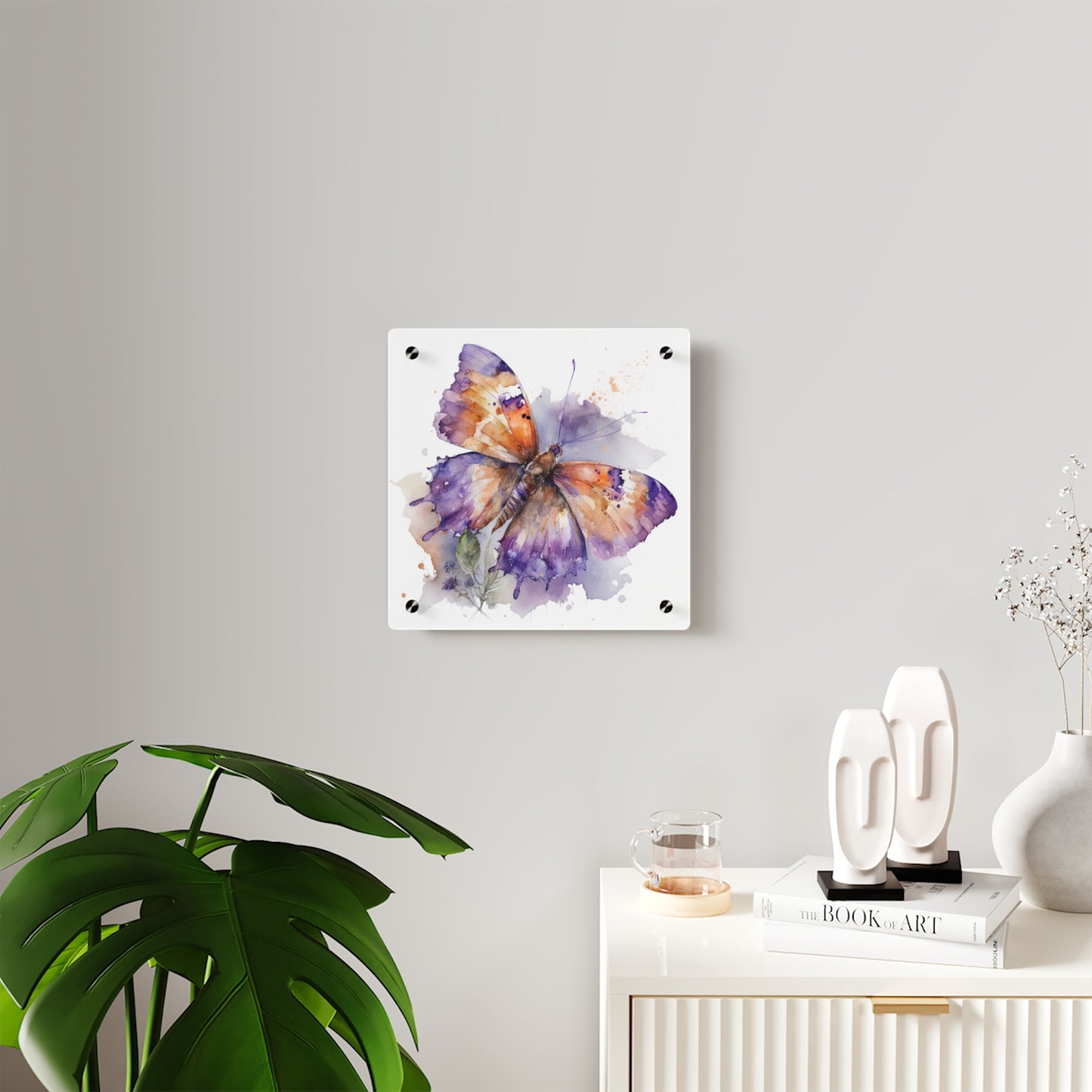 Acrylic Wall Art Panels MerlinRose Watercolor Butterfly 1