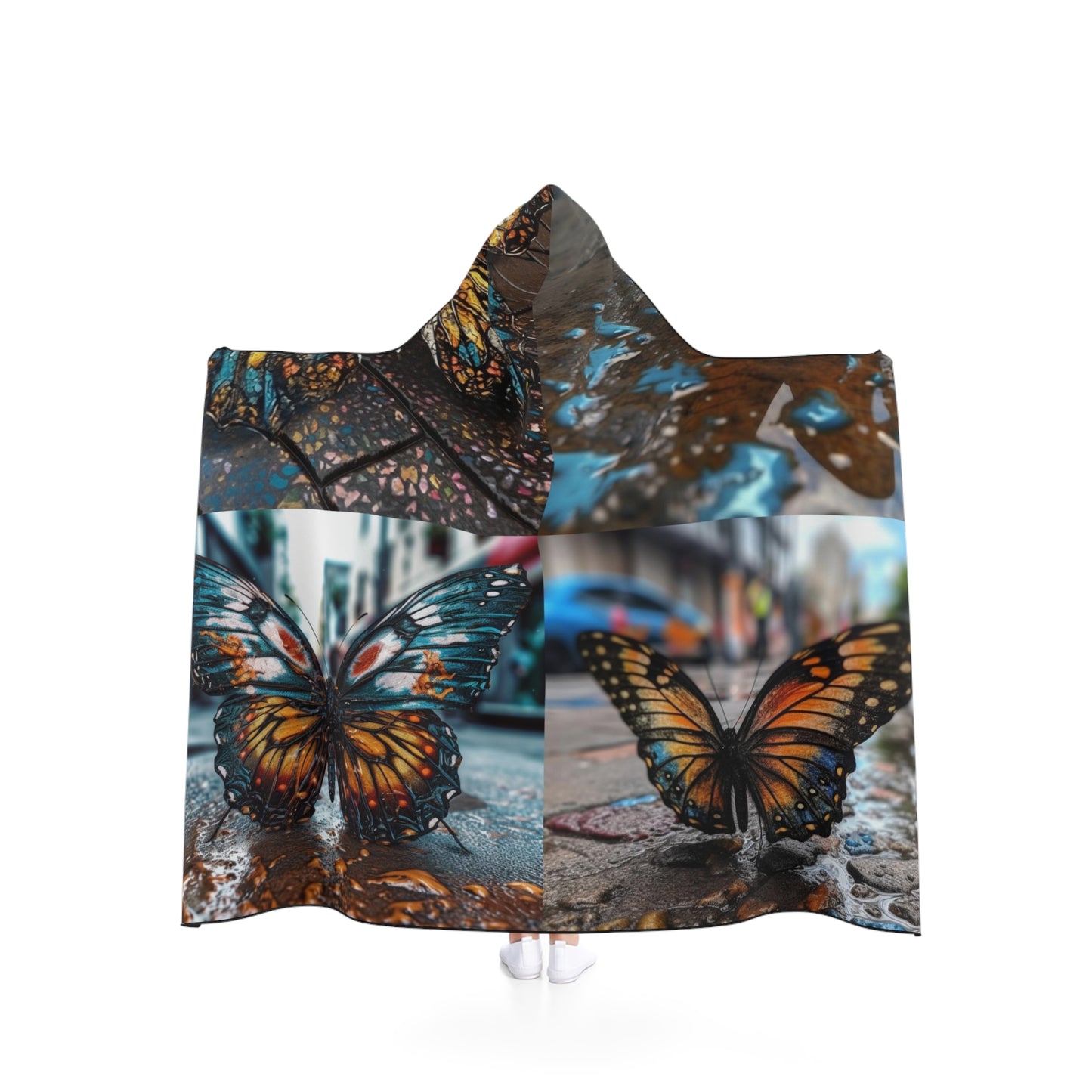 Hooded Blanket Water Butterfly Street 5