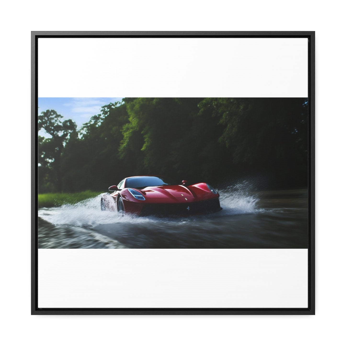 Gallery Canvas Wraps, Square Frame Water Ferrari Splash 1