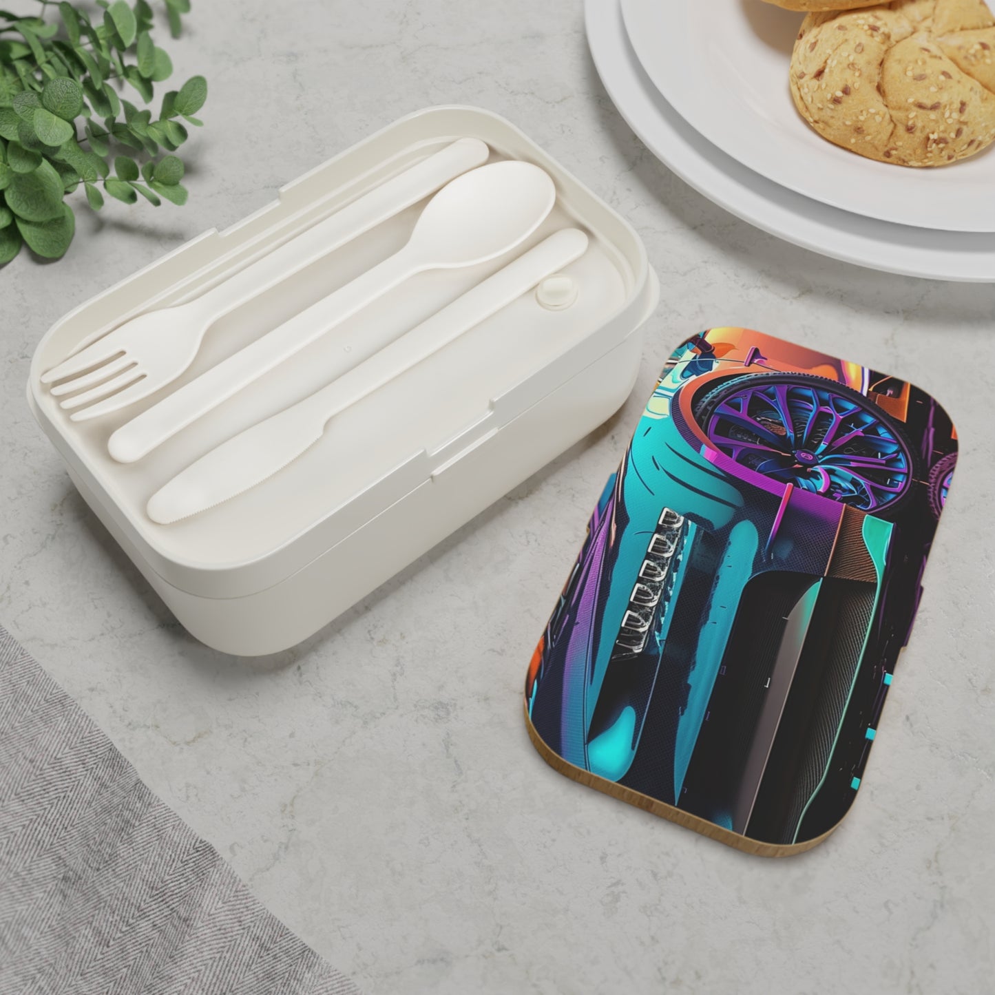 Bento Lunch Box Bugatti Neon Chiron 1