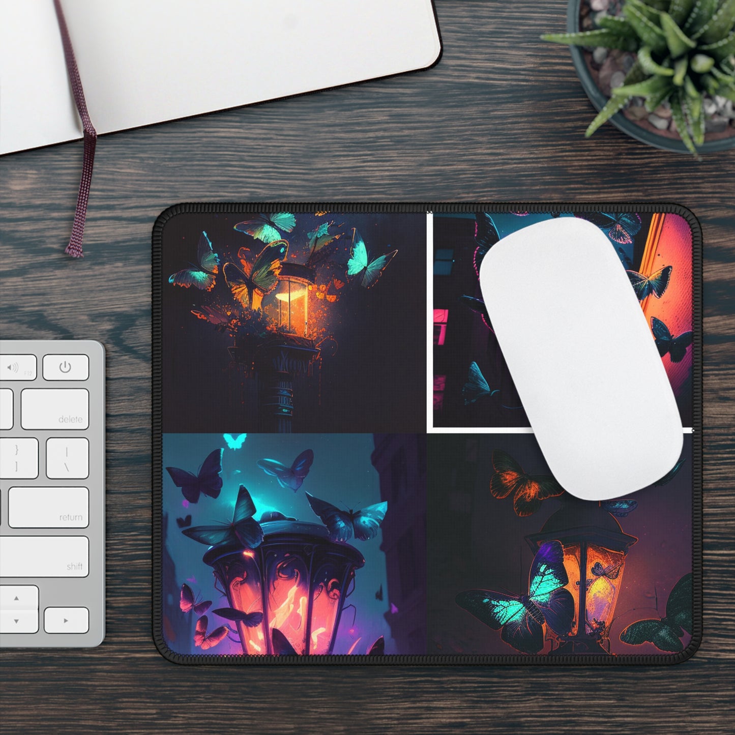 Gaming Mouse Pad  Street Light Butterfly 5