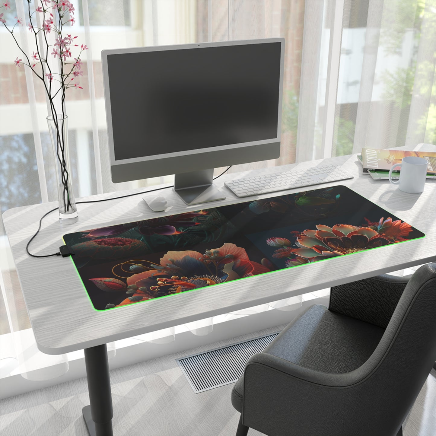 LED Gaming Mouse Pad Flower Arangment 5