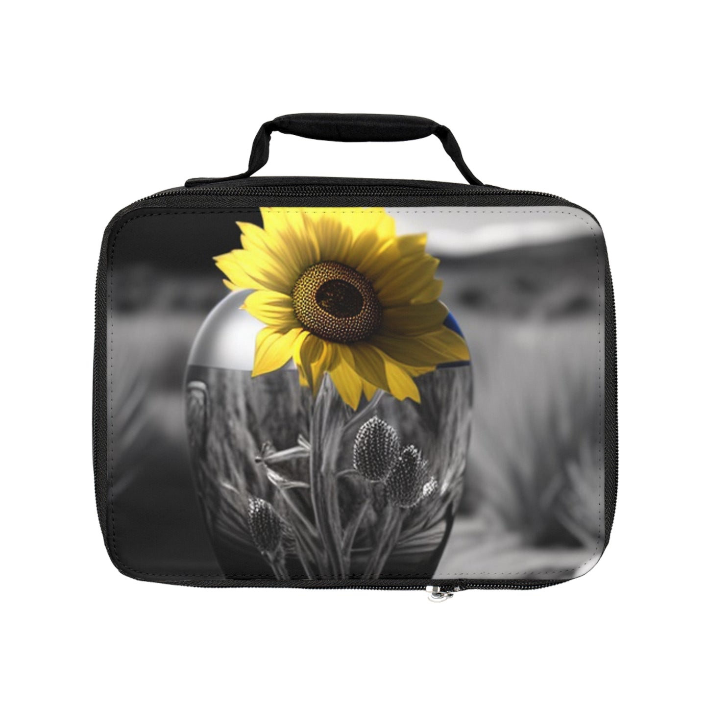 Lunch Bag Yellw Sunflower in a vase 3