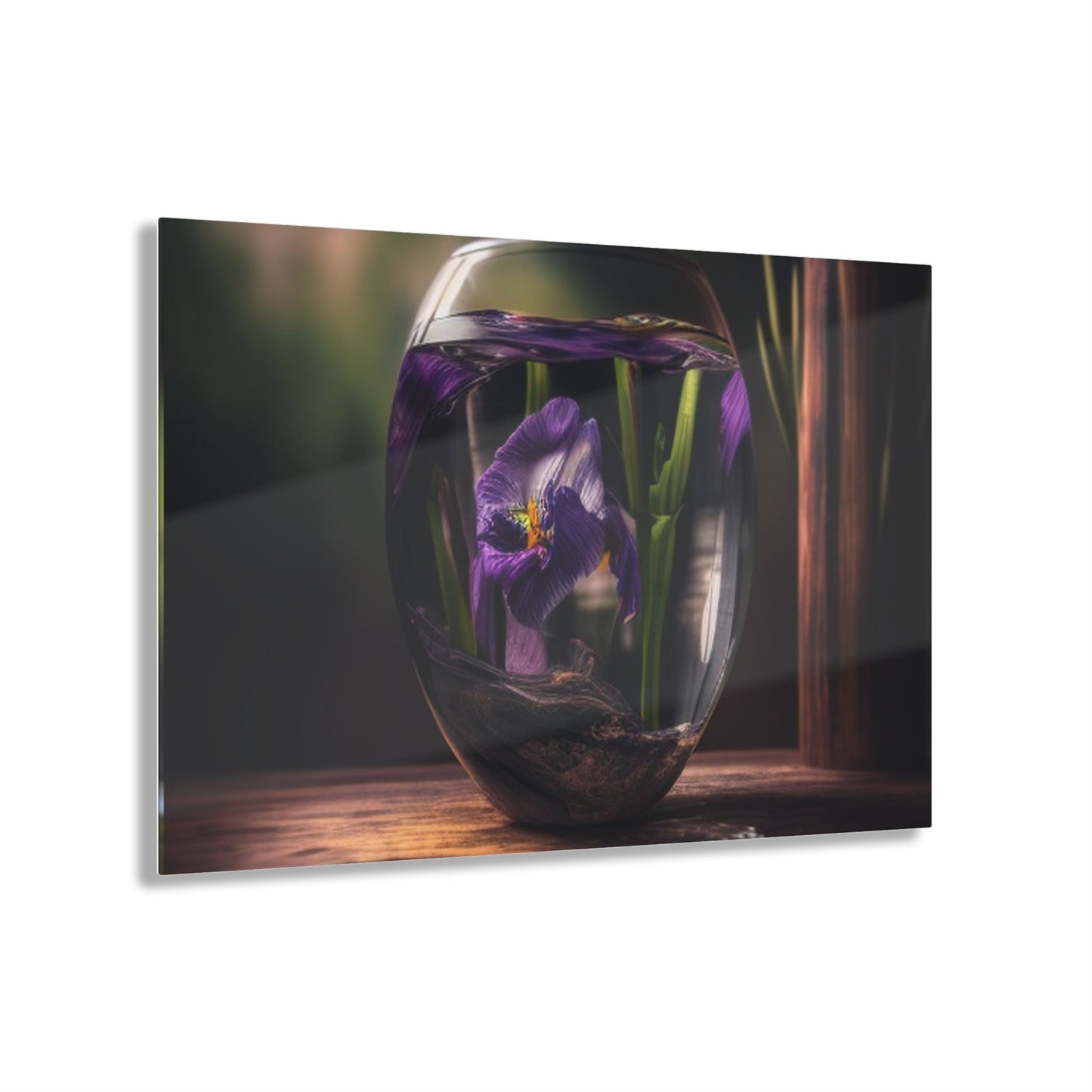 Acrylic Prints Purple Iris in a vase 4