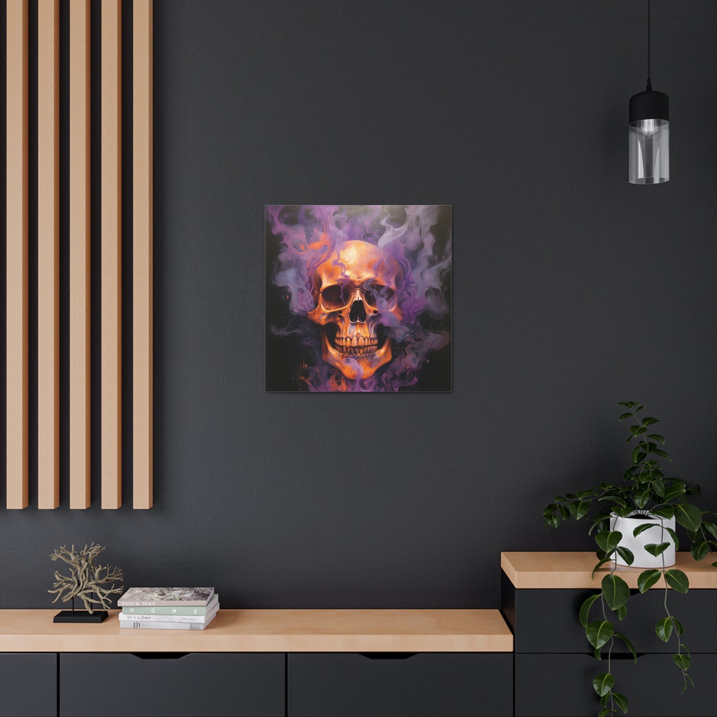 Canvas Gallery Wraps Skull Flames 4