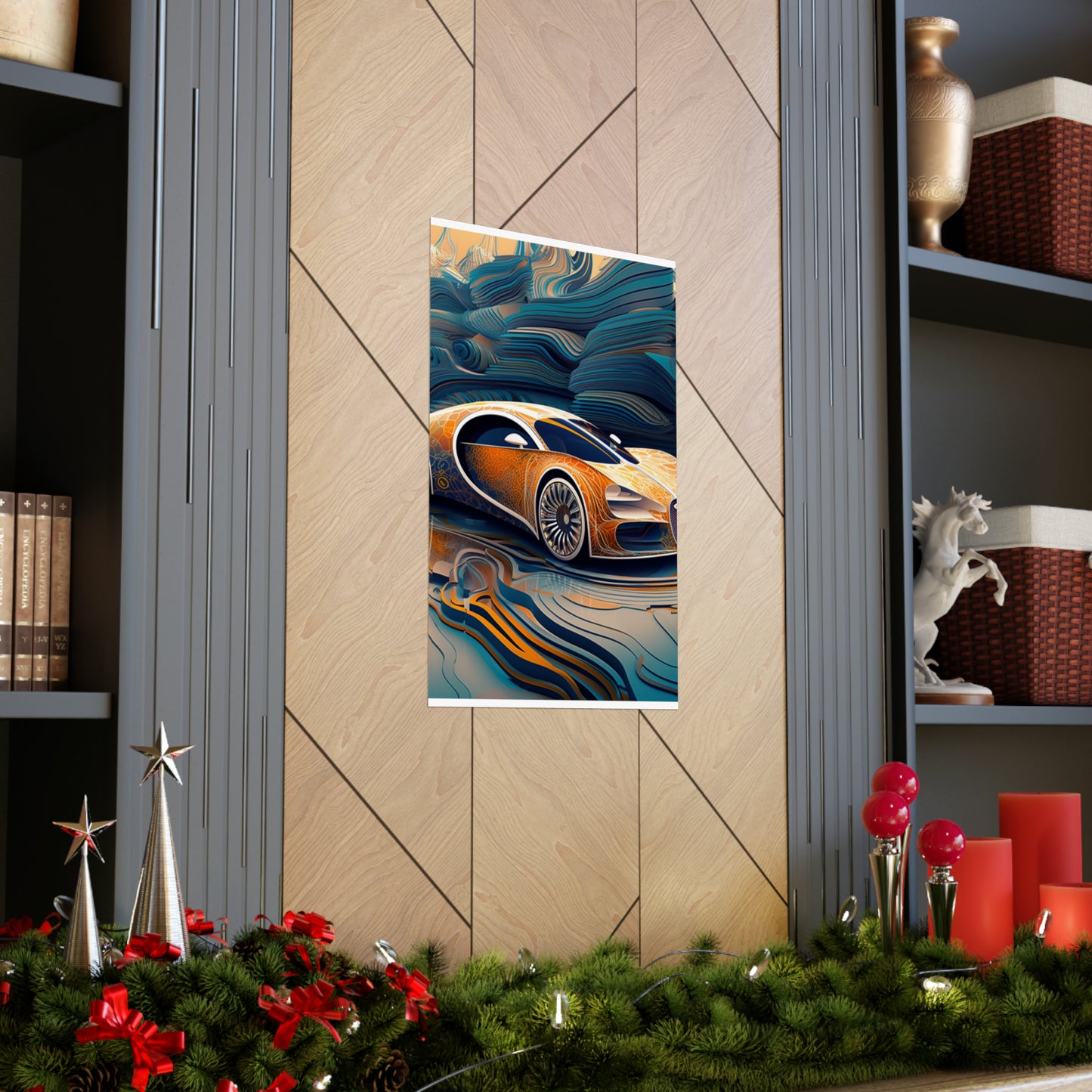 Premium Matte Vertical Posters Bugatti Abstract Flair 1