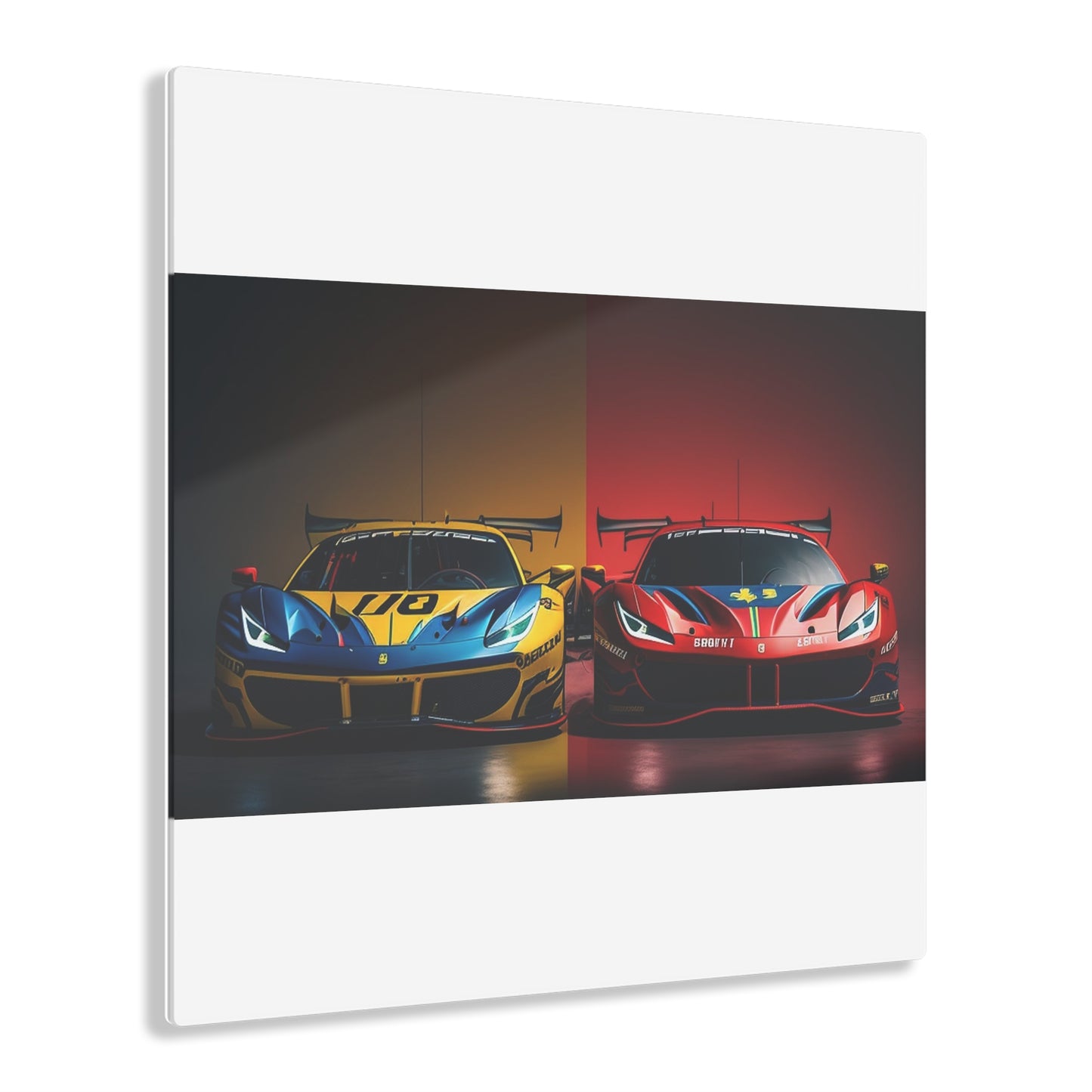 Acrylic Prints Ferrari Red Blue 3