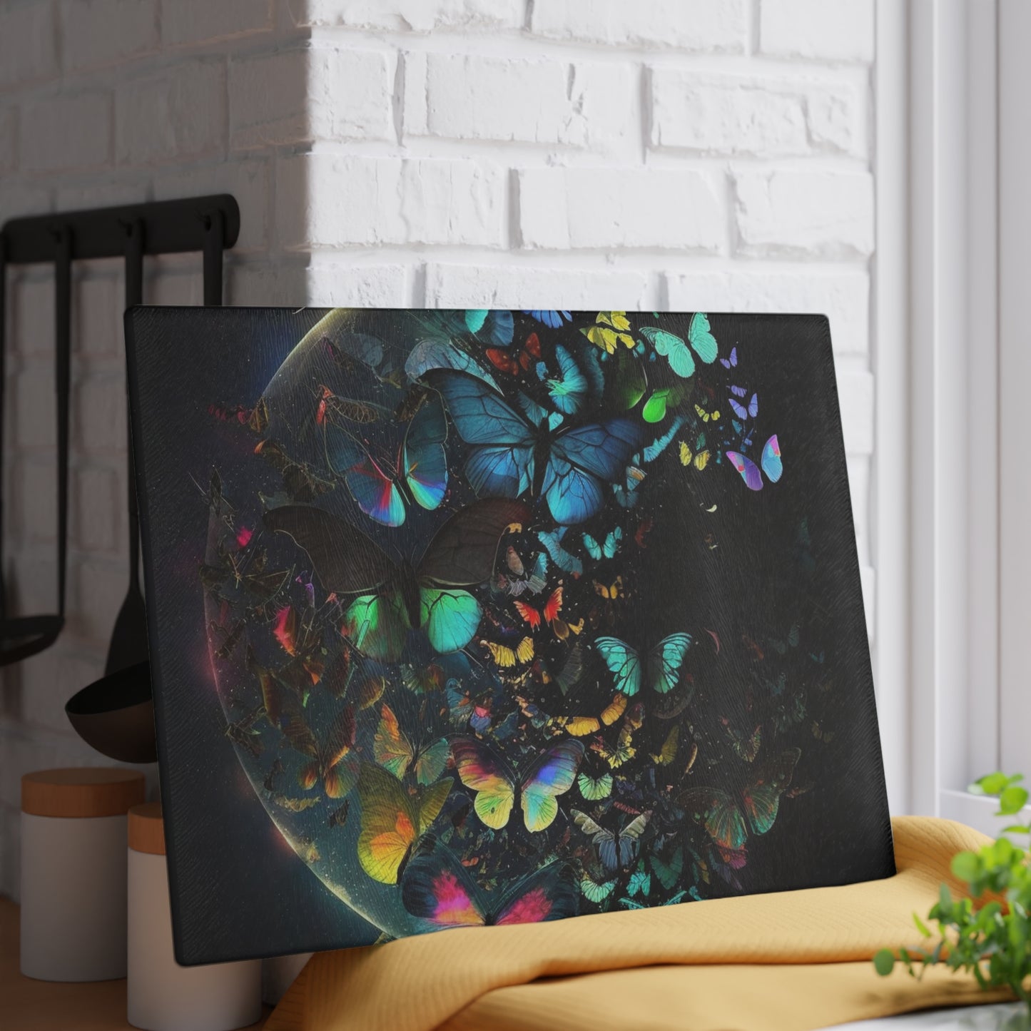 Glass Cutting Board Moon Butterfly 4