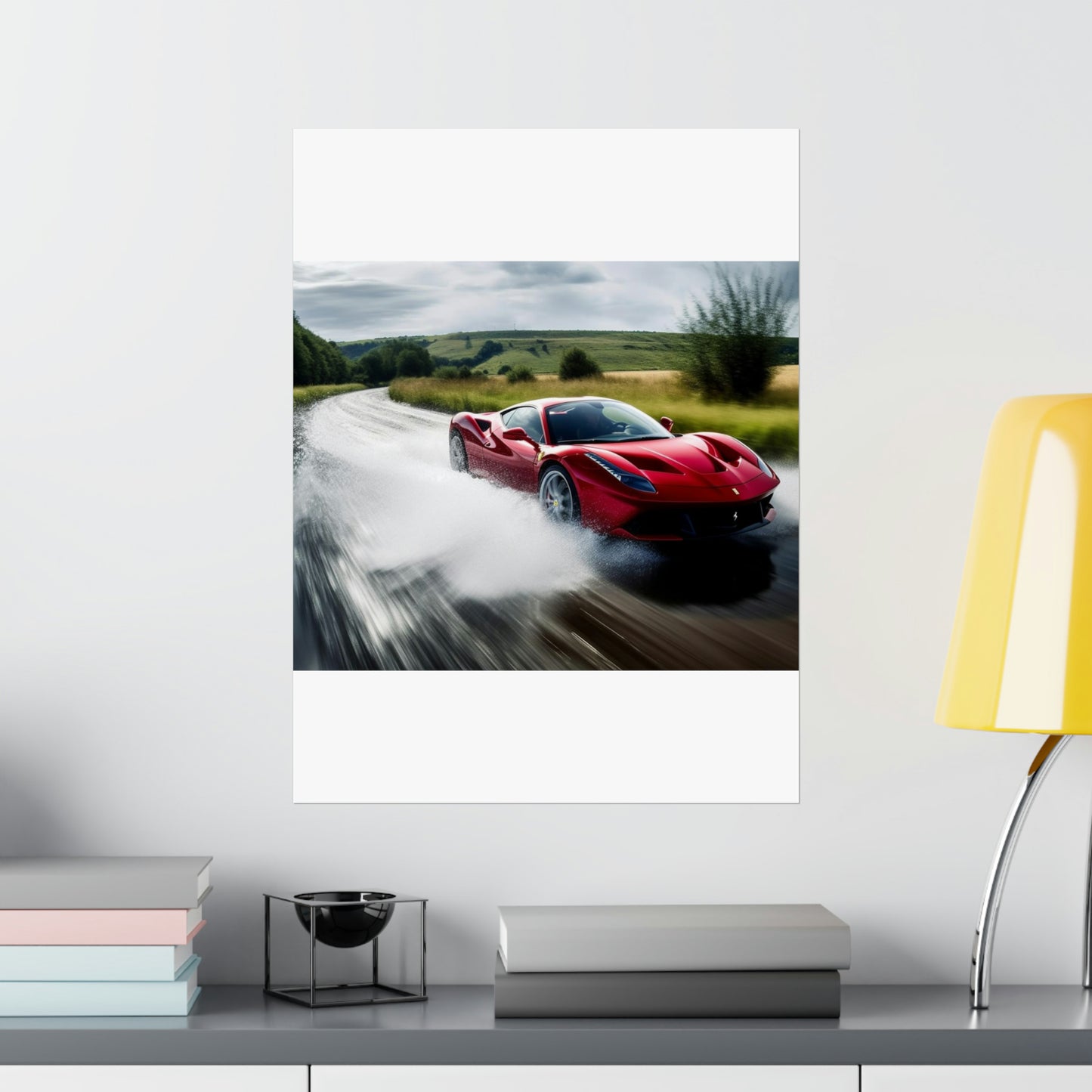 Premium Matte Vertical Posters Water Ferrari Splash 4