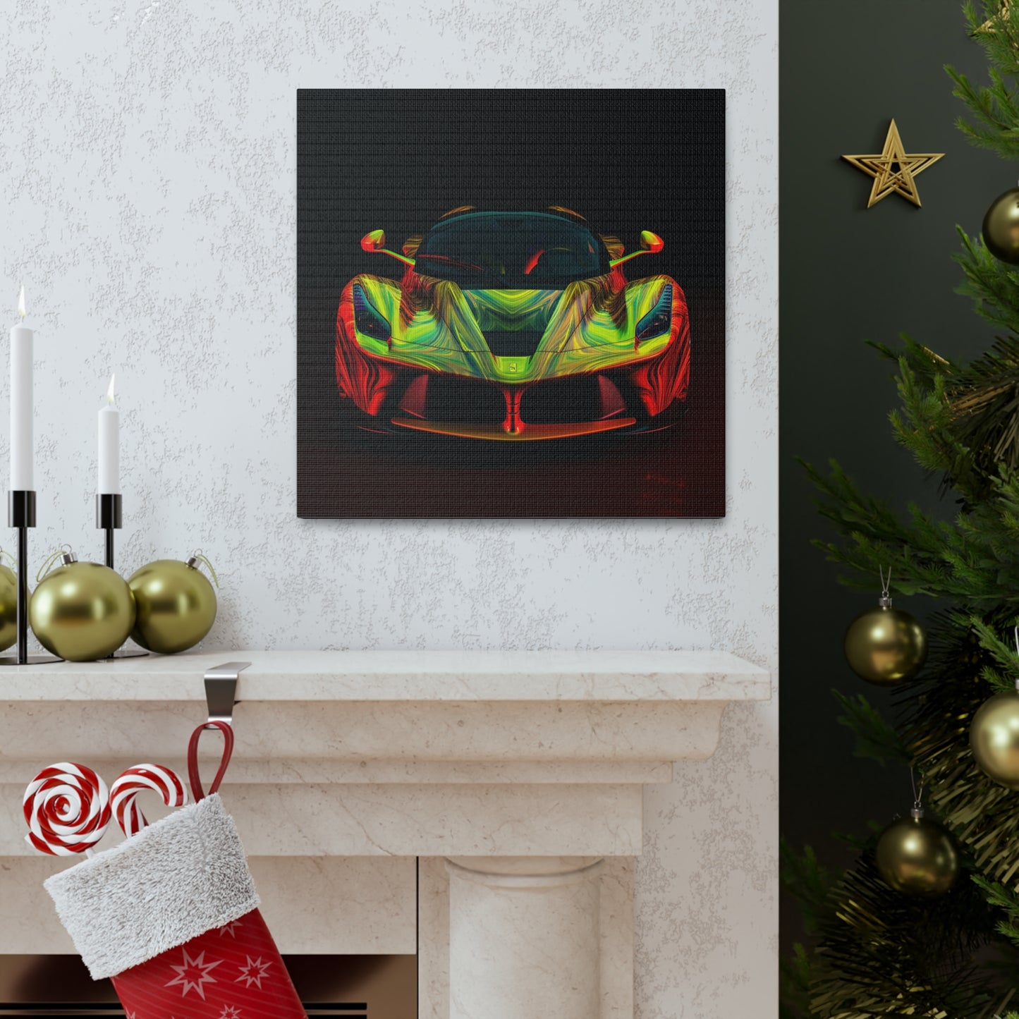 Canvas Gallery Wraps Ferrari Neon 1