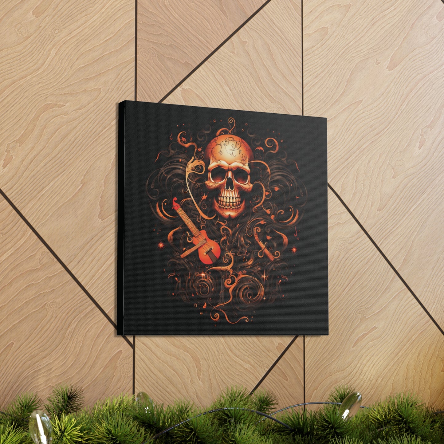 Canvas Gallery Wraps Skull Treble Clef 4