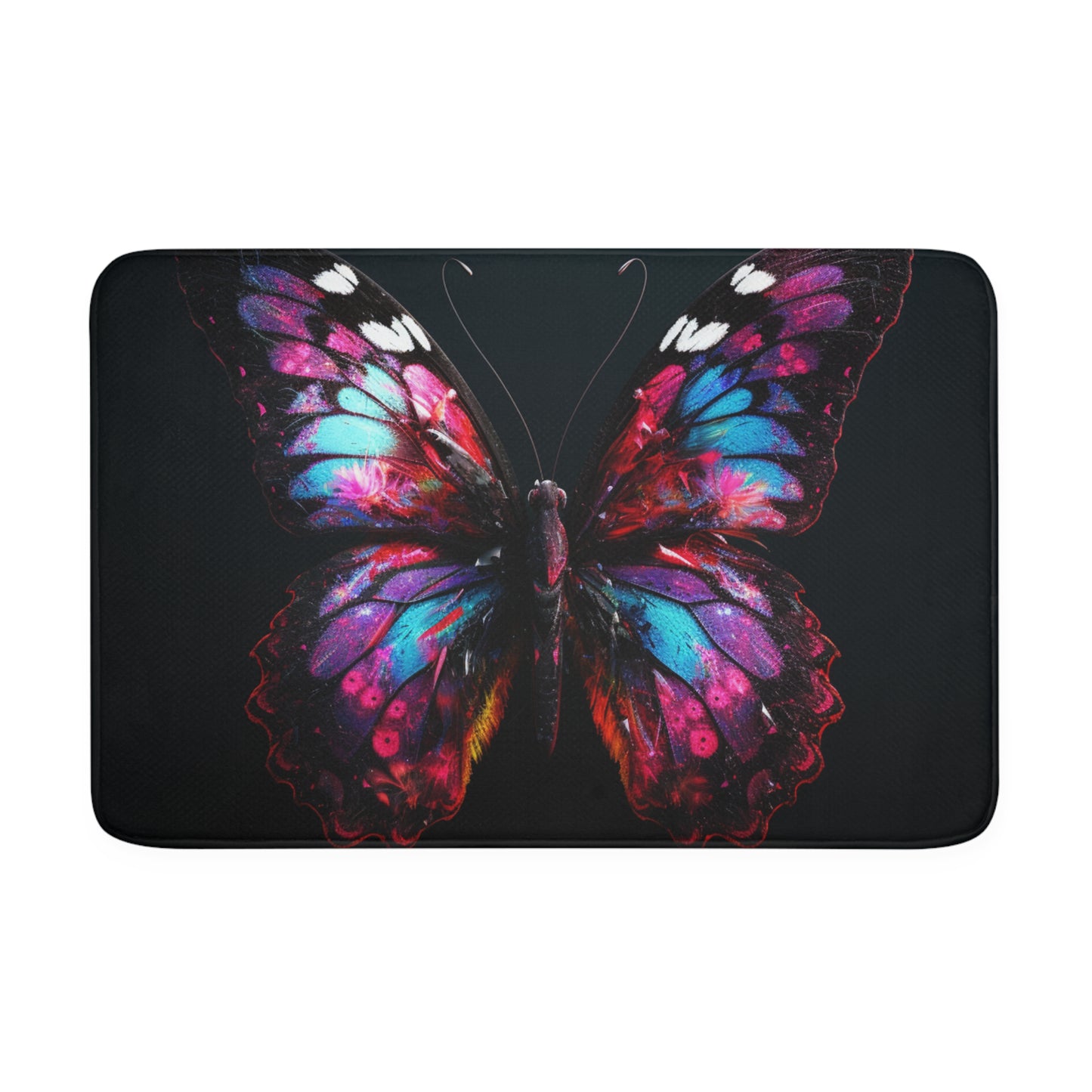 Memory Foam Bath Mat Hyper Butterfly Real