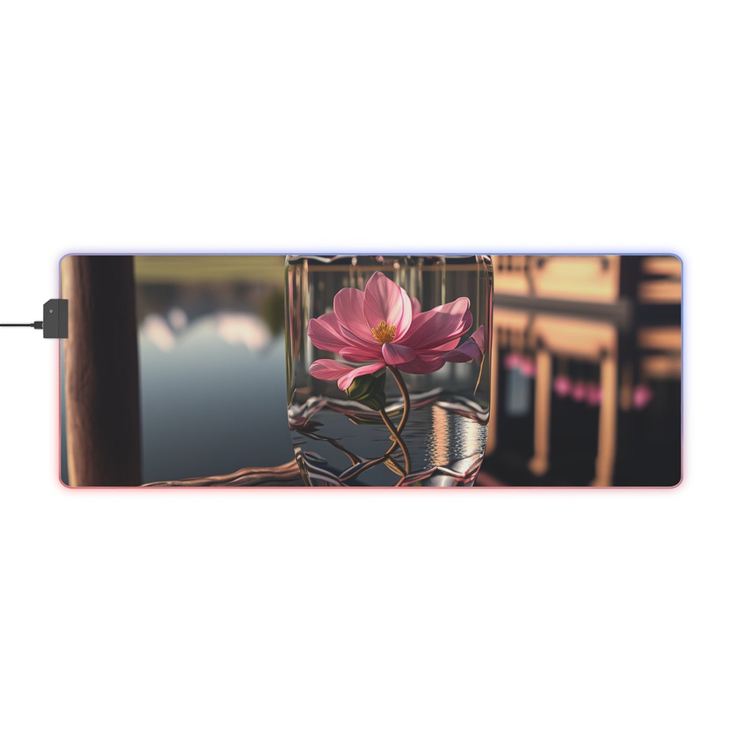 LED Gaming Mouse Pad Pink Magnolia 1