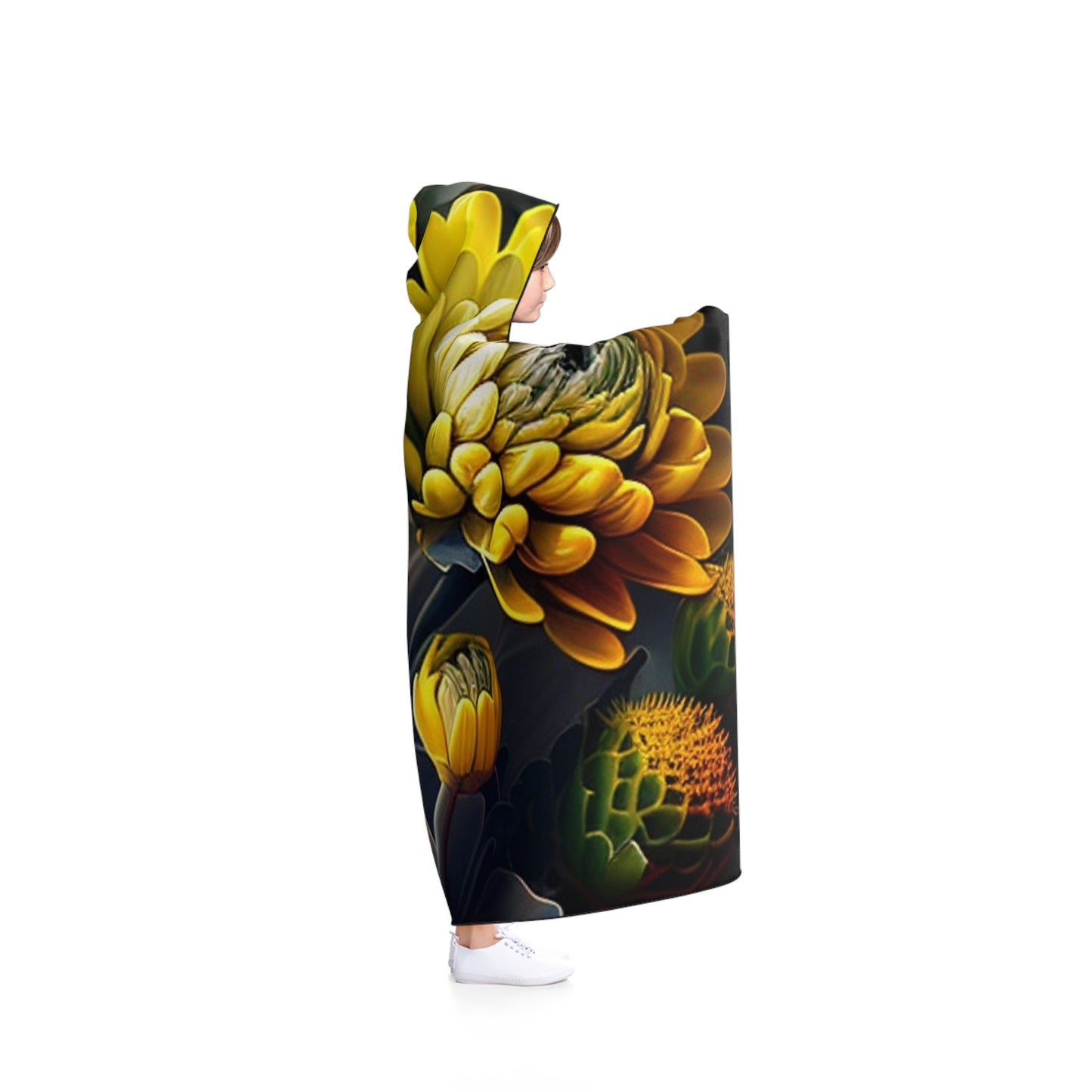 Hooded Blanket Yellow Hermosas Flores Amarillas 2