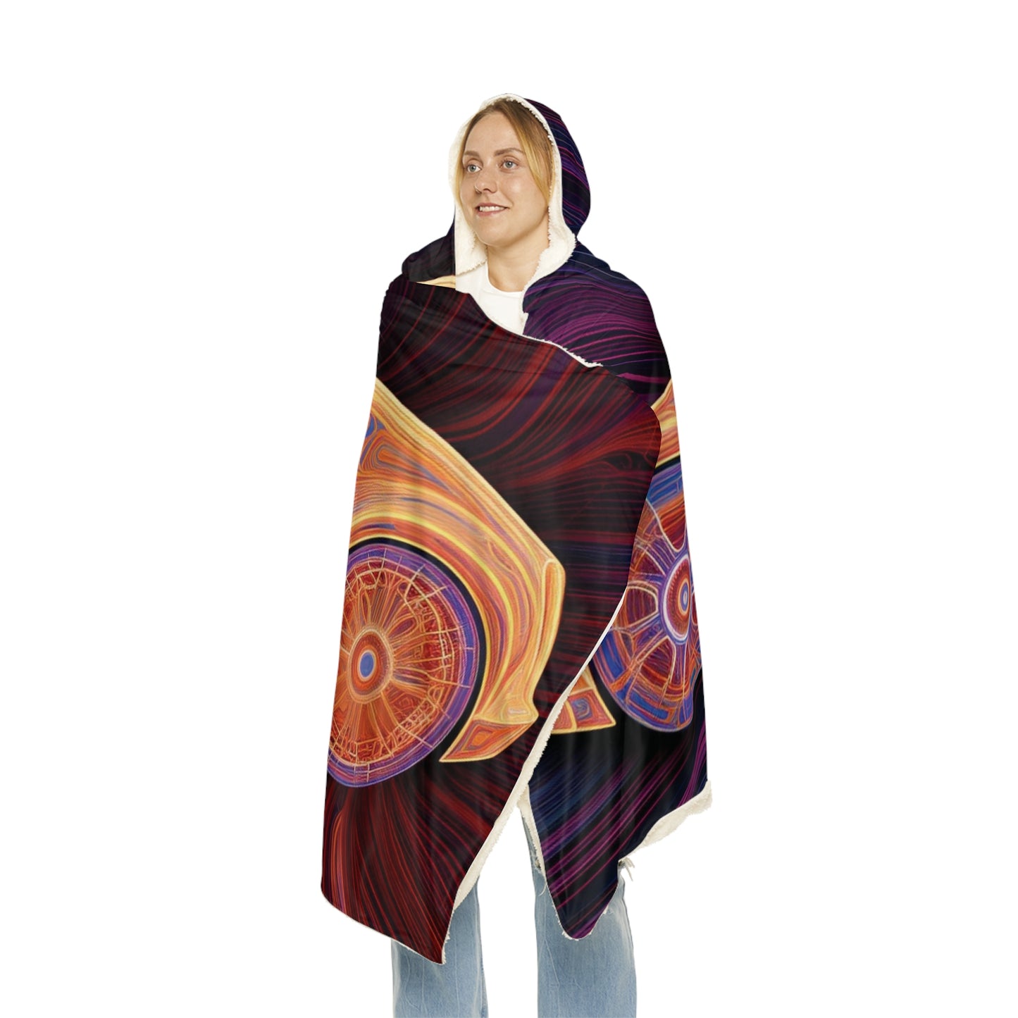 Snuggle Hooded Blanket Bugatti Abstract Concept 2